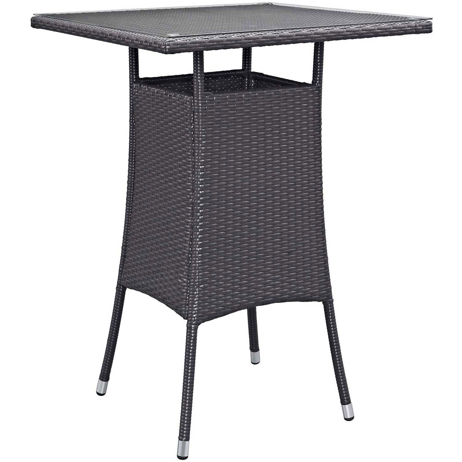 Modway Convene Small Outdoor Patio Bar Table - Espresso