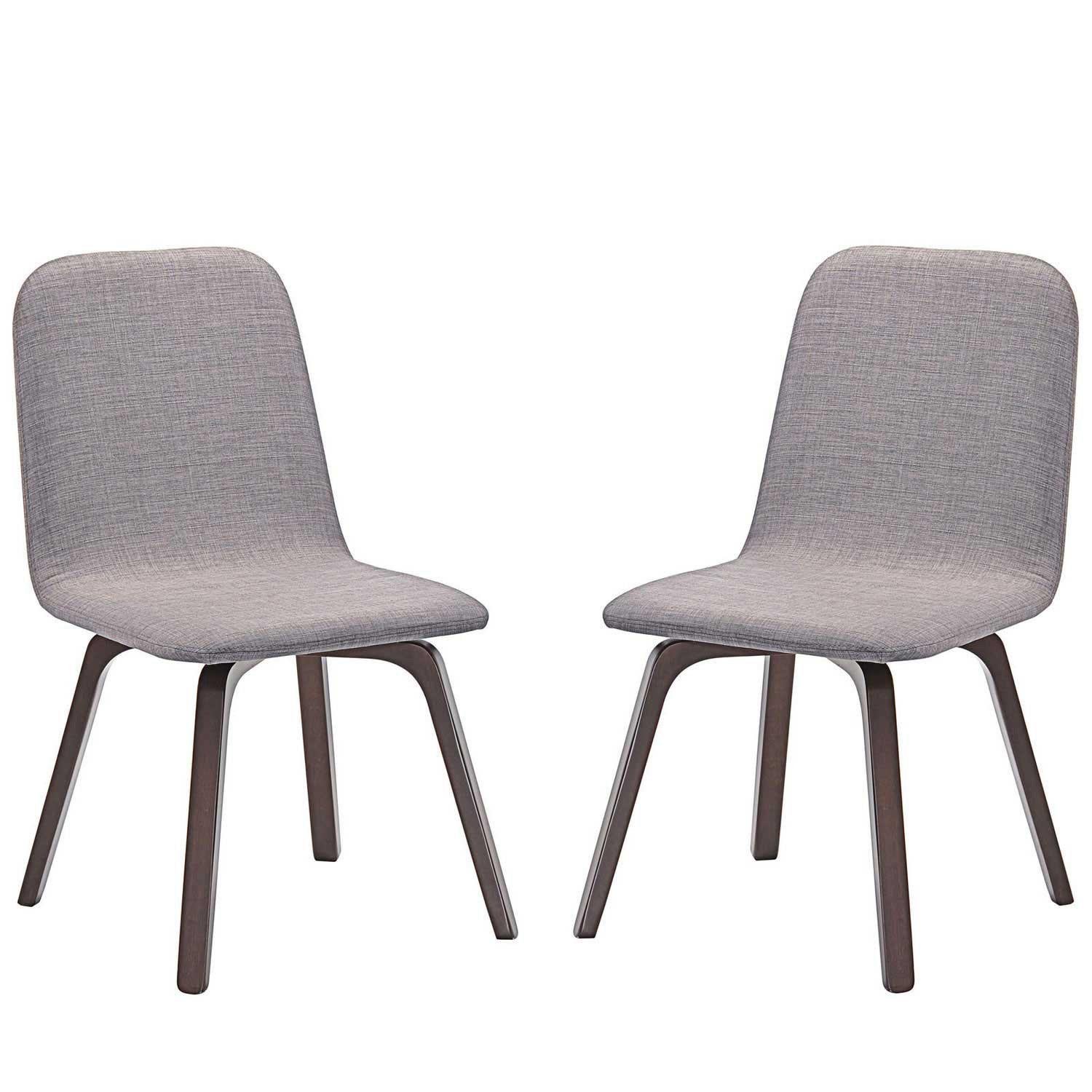 Modway Assert Dining Side Chair Set of 2 - Walnut Gray