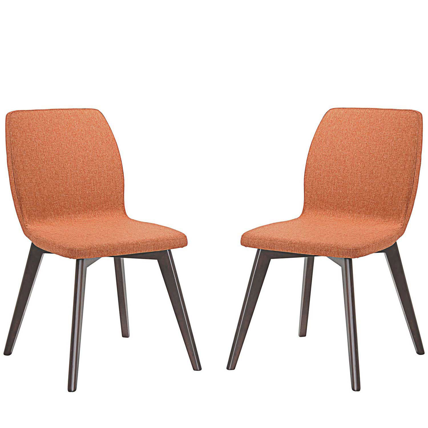 Modway Proclaim Dining Side Chair Set of 2 - Walnut Orange