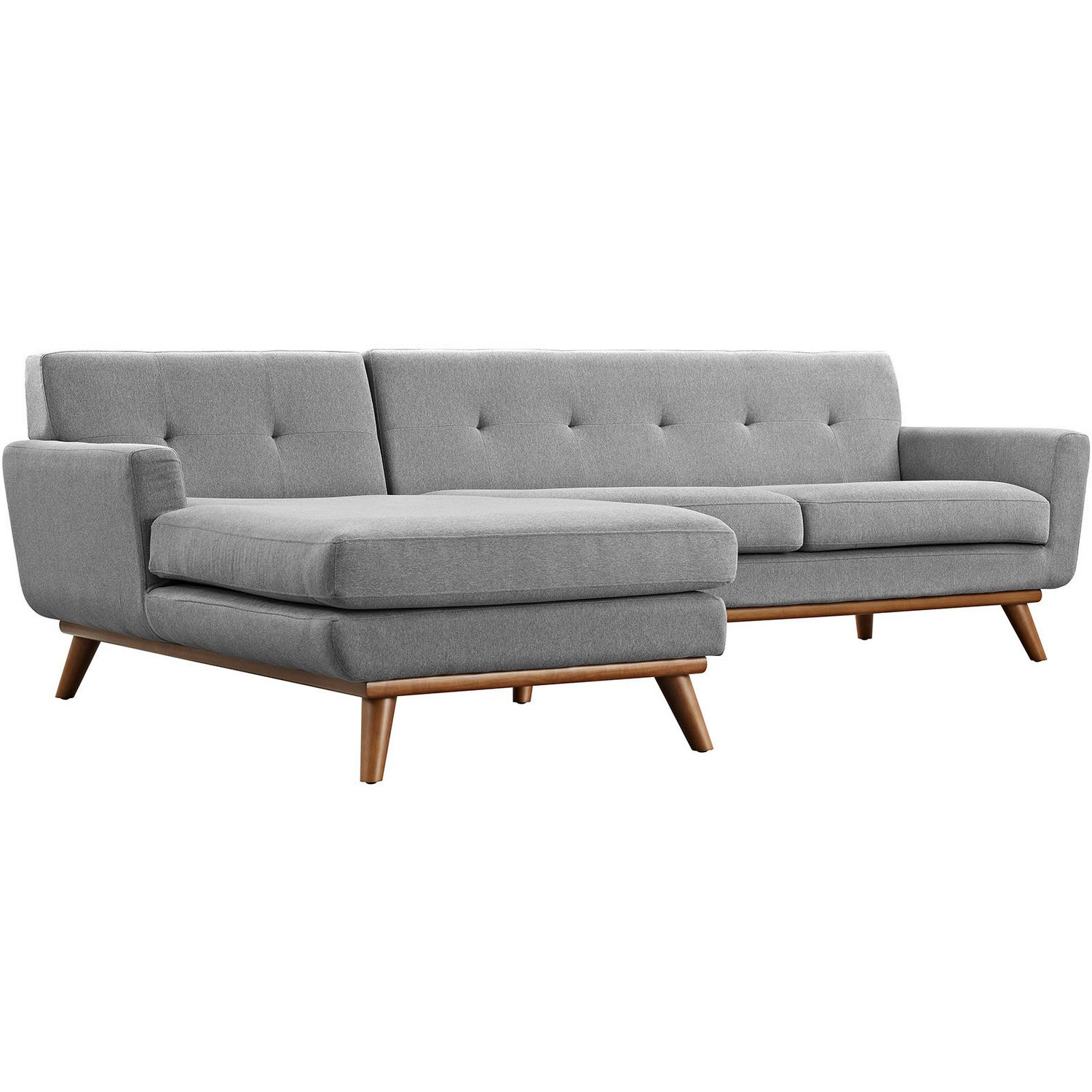 Modway Engage Left-Facing Sectional Sofa - Expectation Gray