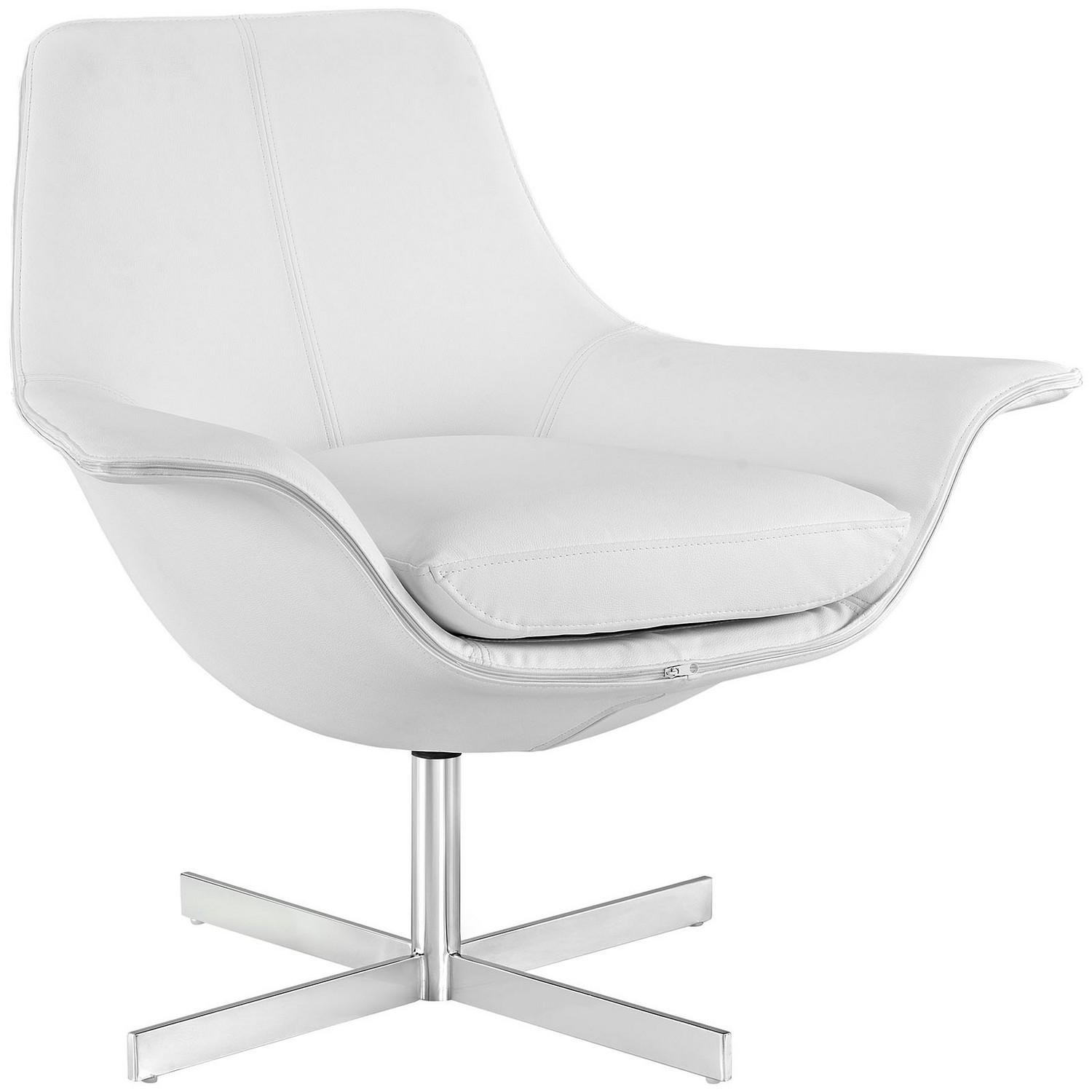 Modway Release Bonded Leather Lounge Chair - White