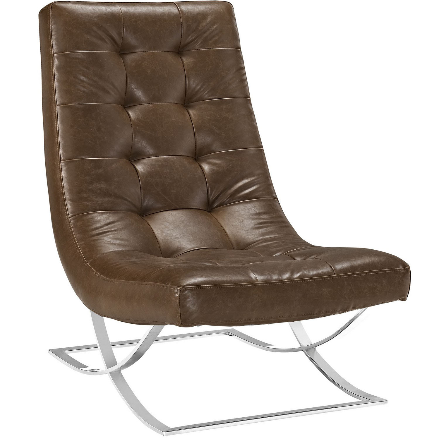 Modway Slope Lounge Chair - Brown