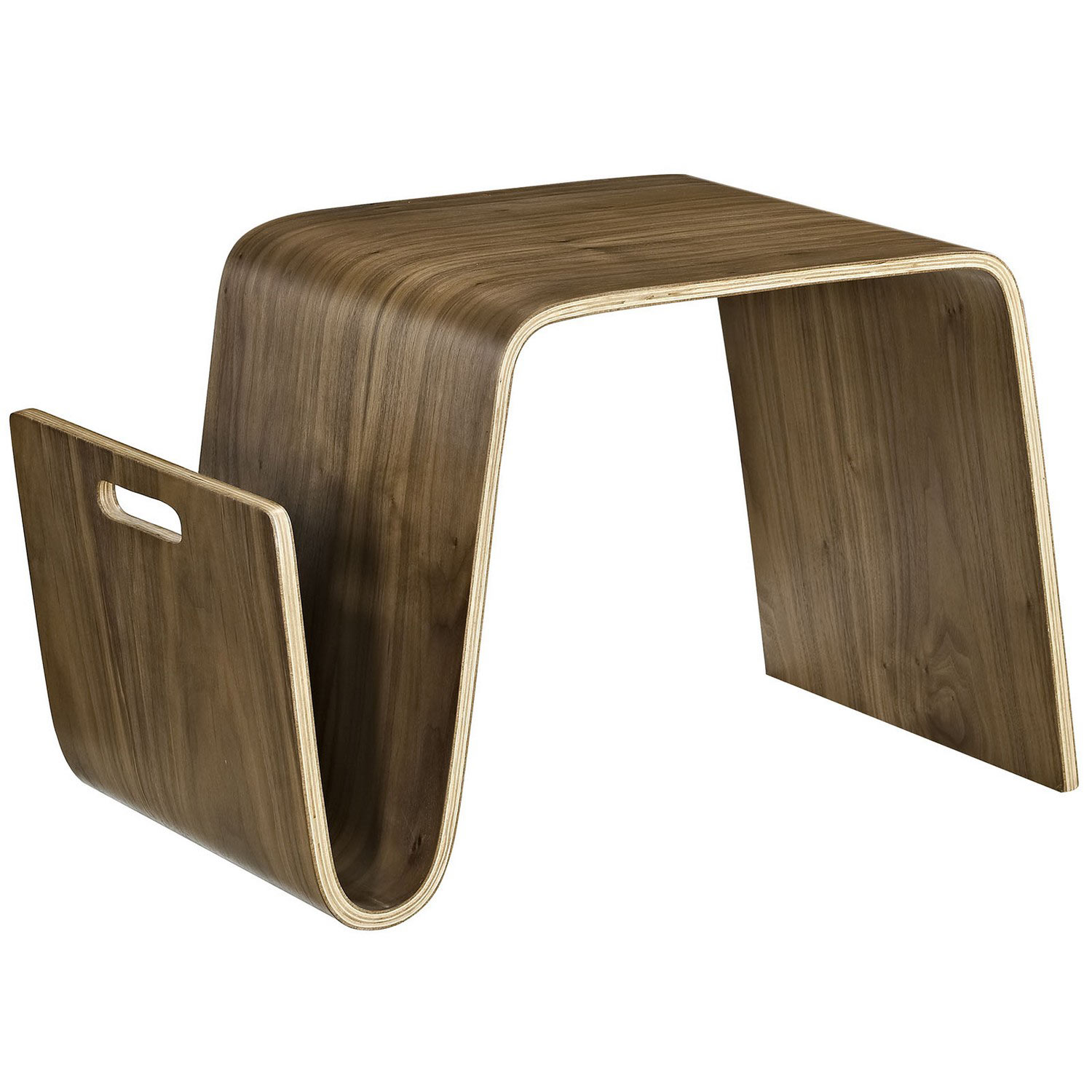 Modway Polaris Wood Side Table - Walnut