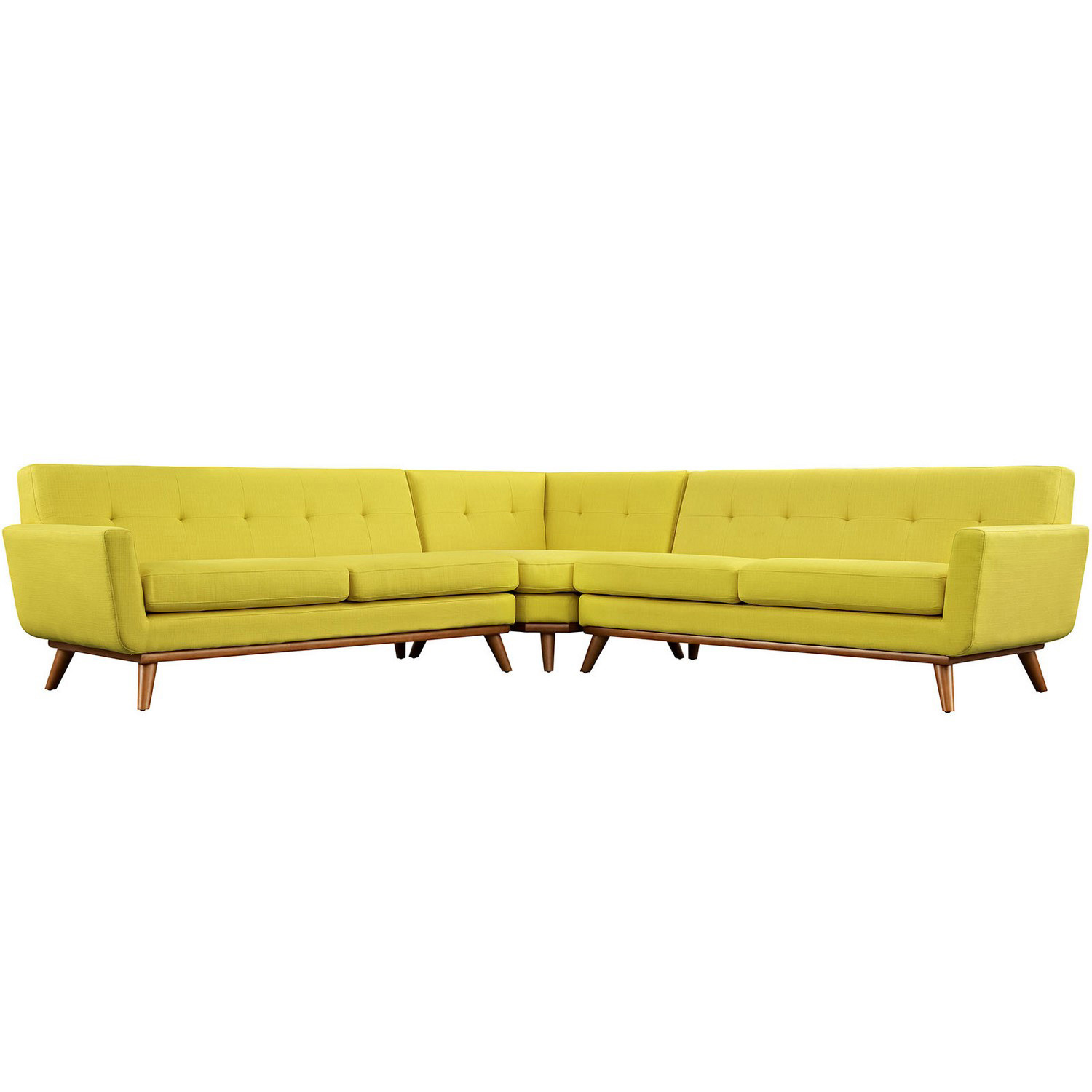 Modway Engage L-Shaped Sectional Sofa - Sunny