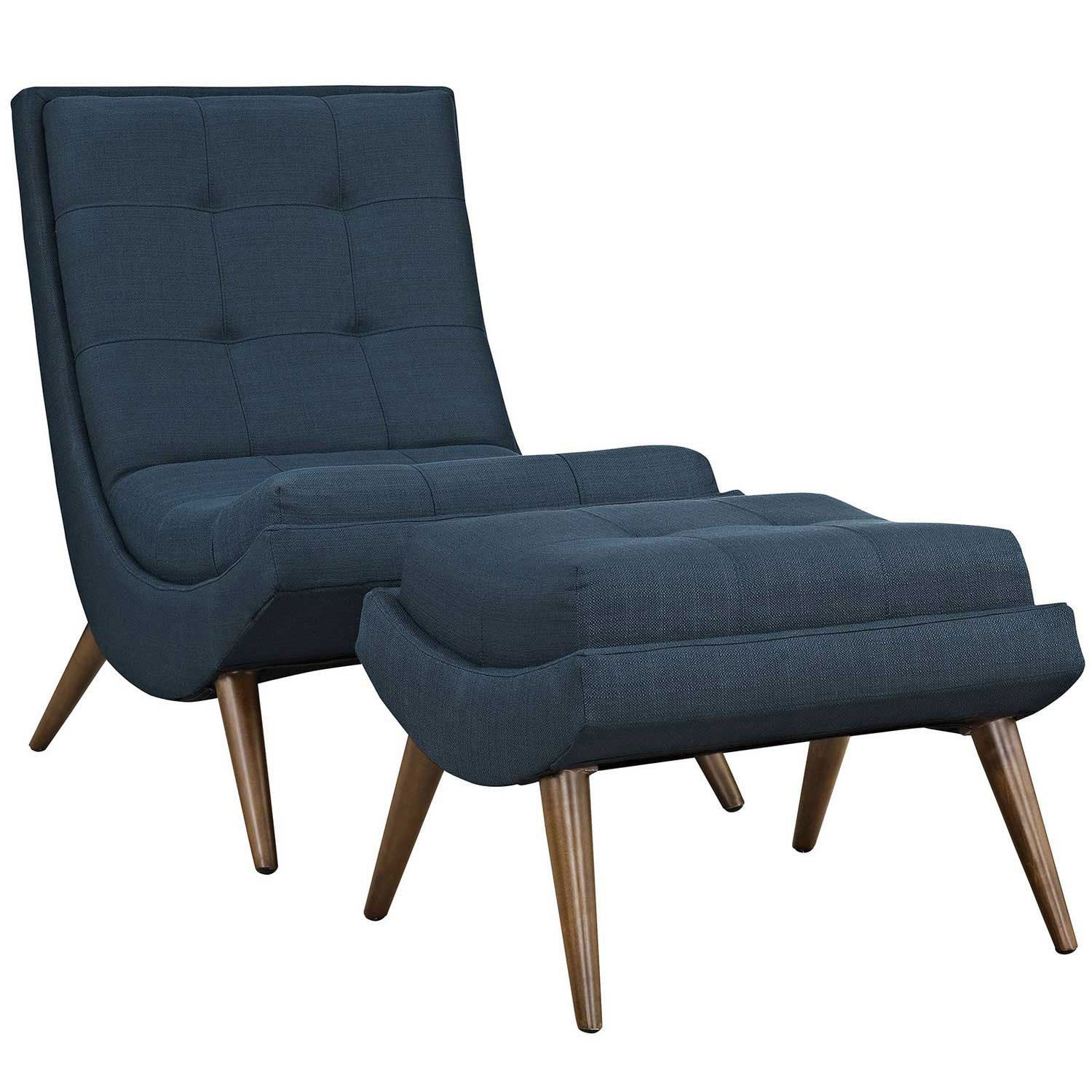 Modway Ramp Fabric Lounge Chair Set - Azure