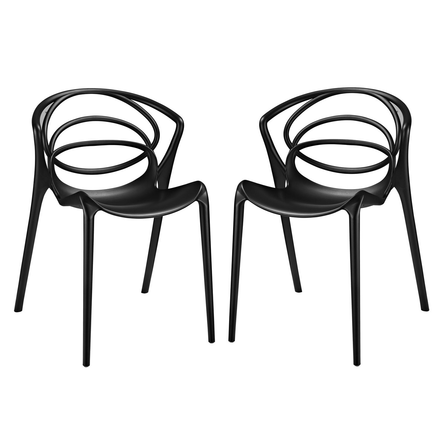 Modway Locus Dining Chair - Set of 2 - Black