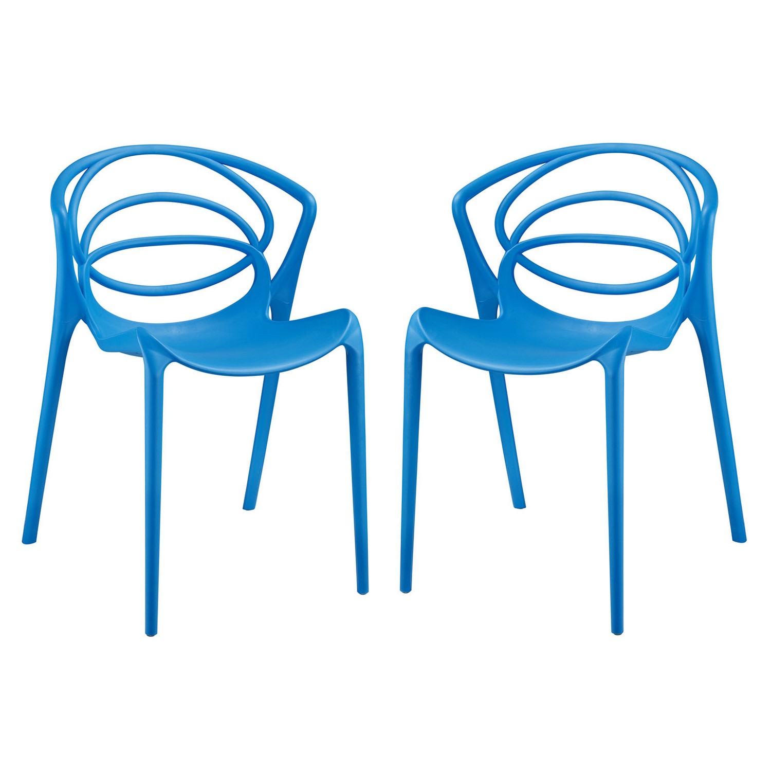 Modway Locus Dining Chair - Set of 2 - Blue