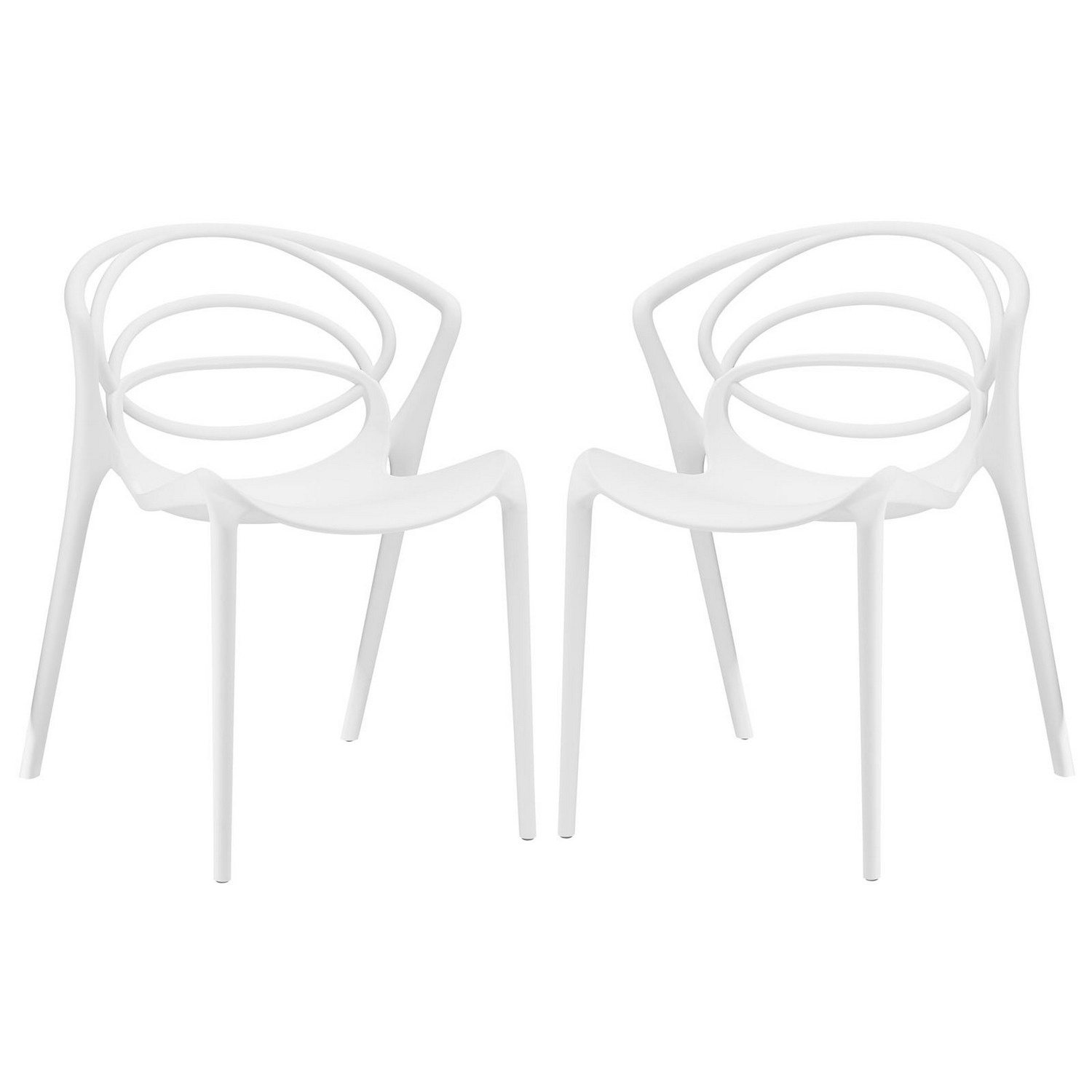 Modway Locus Dining Chair - Set of 2 - White