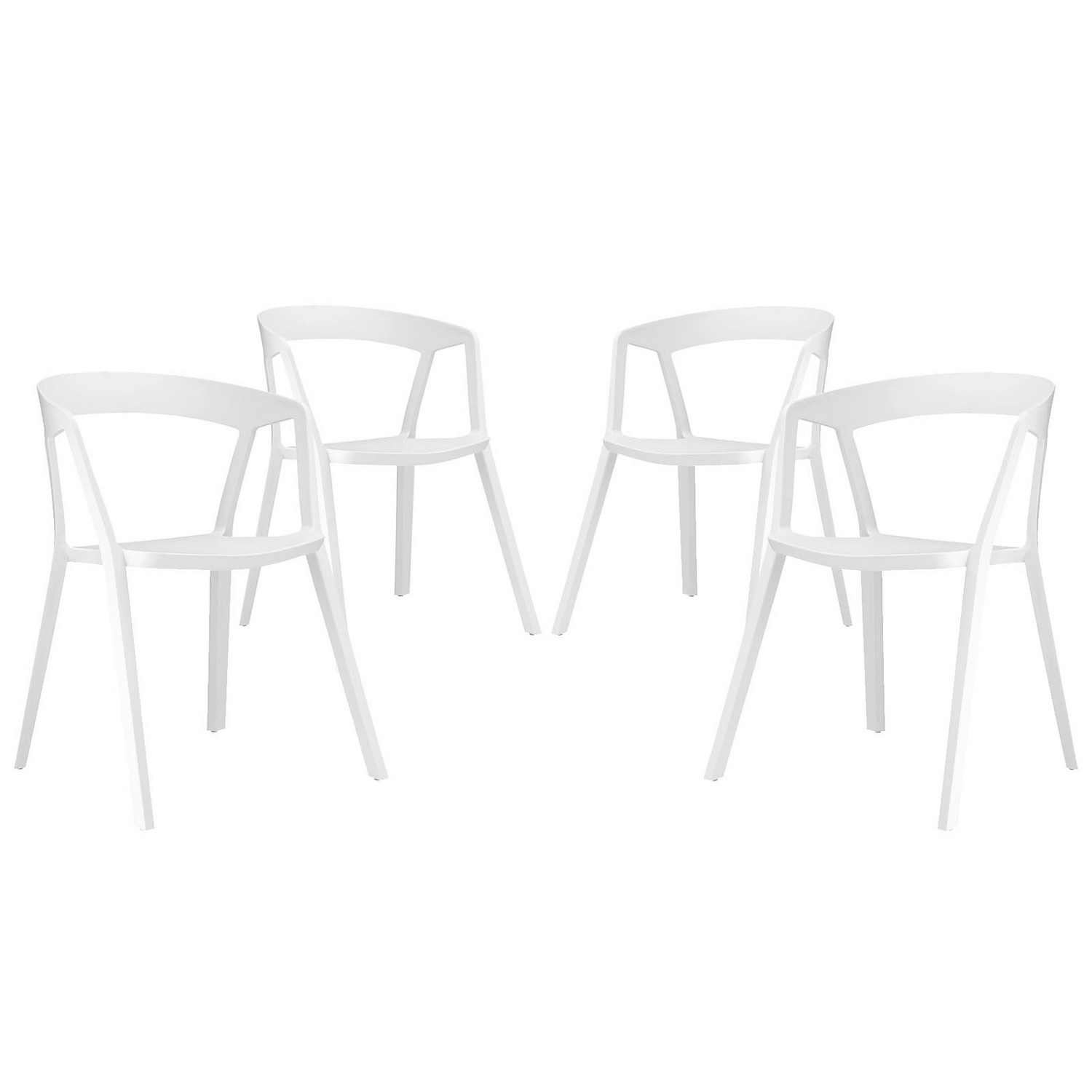 Modway Tread Dining Chair - Set of 4 - White
