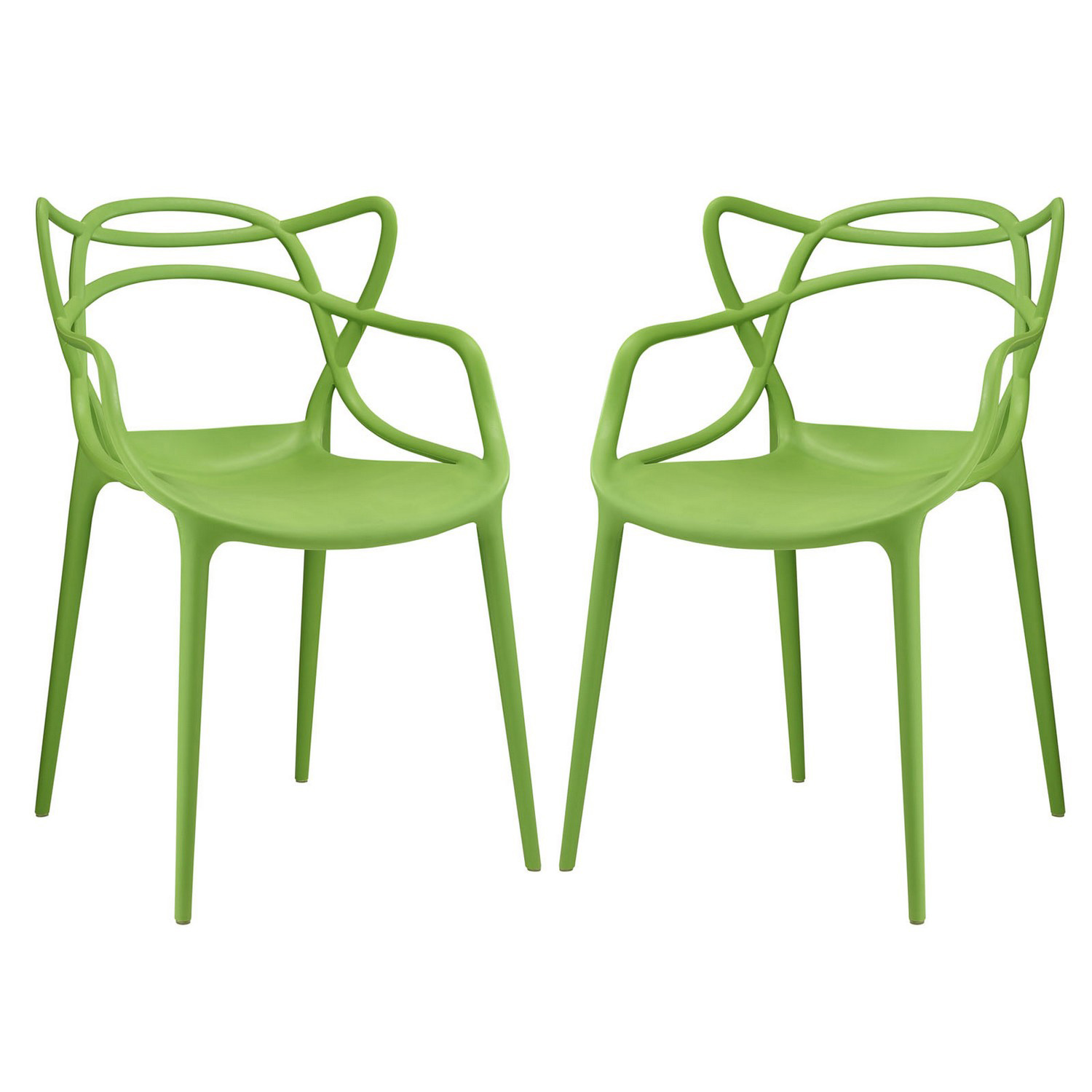 Modway Entangled Dining Chair - Set of 2 - Green