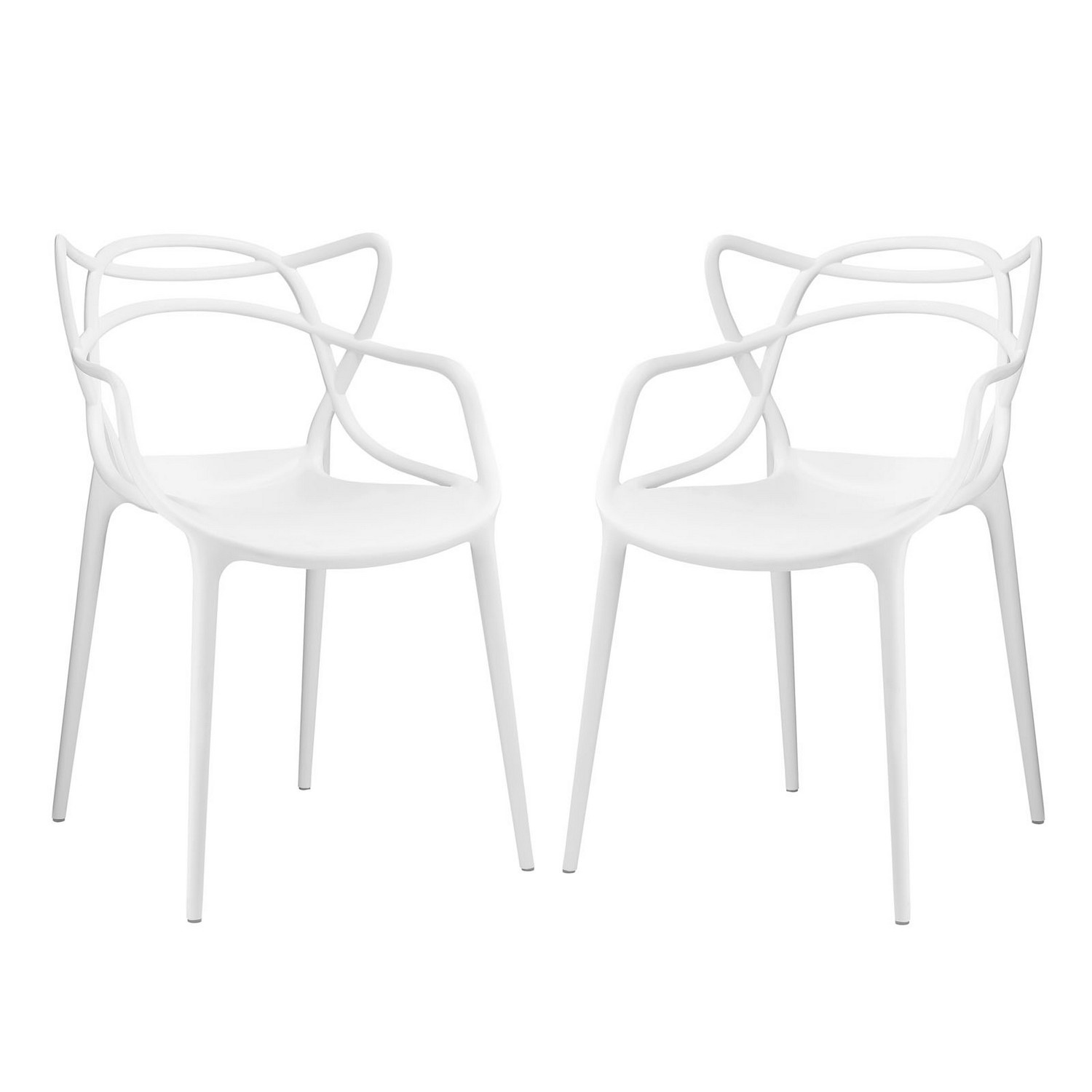 Modway Entangled Dining Chair - Set of 2 - White