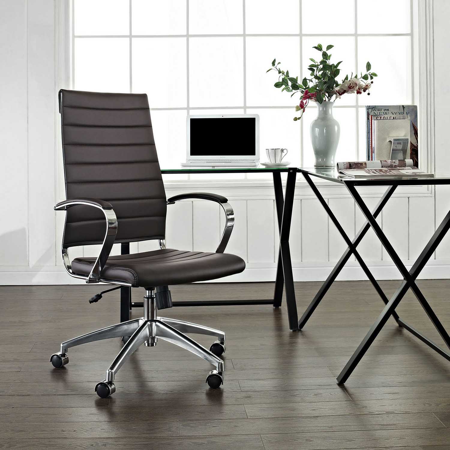 Modway Jive Highback Office Chair - Brown