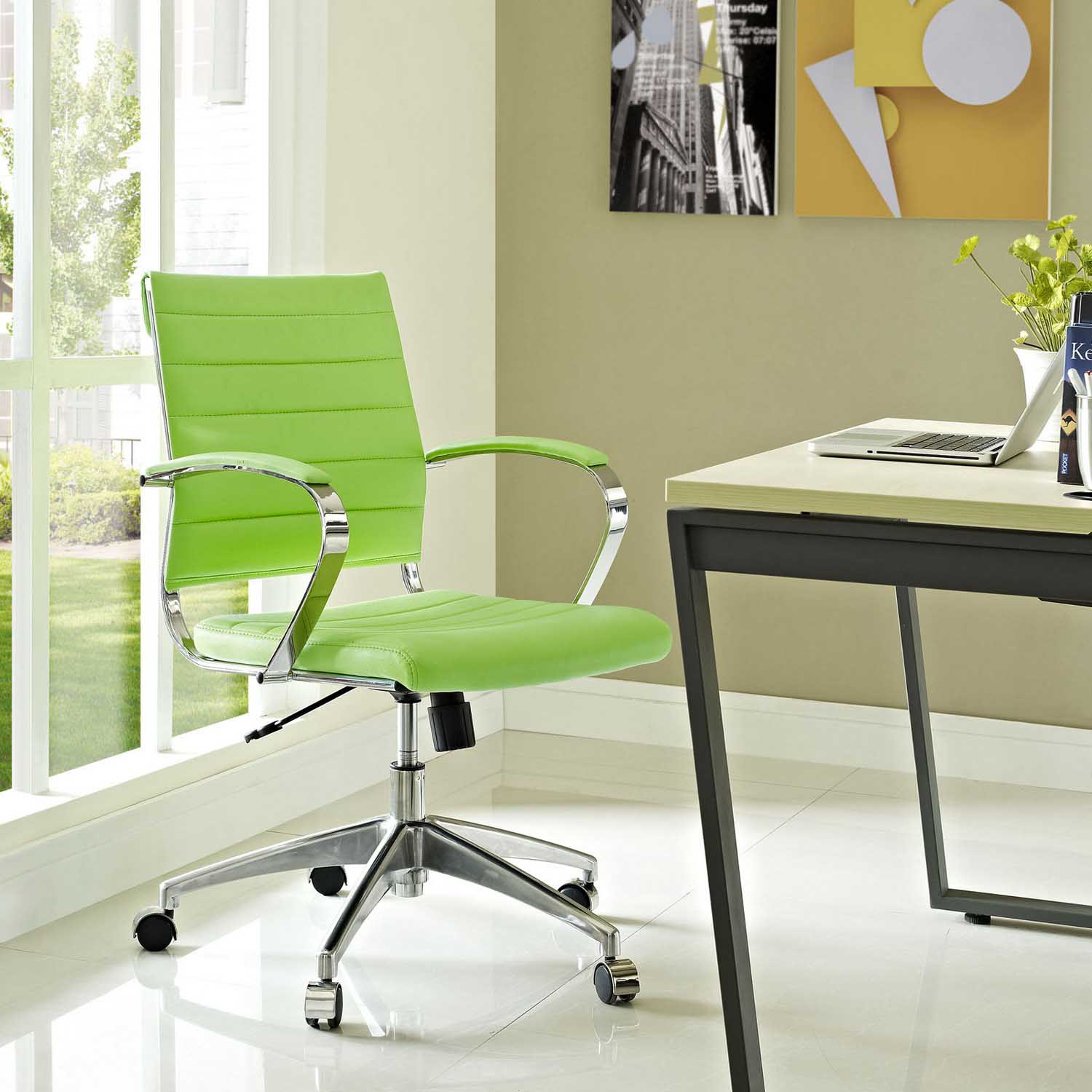 Modway Jive Mid Back Office Chair - Bright Green