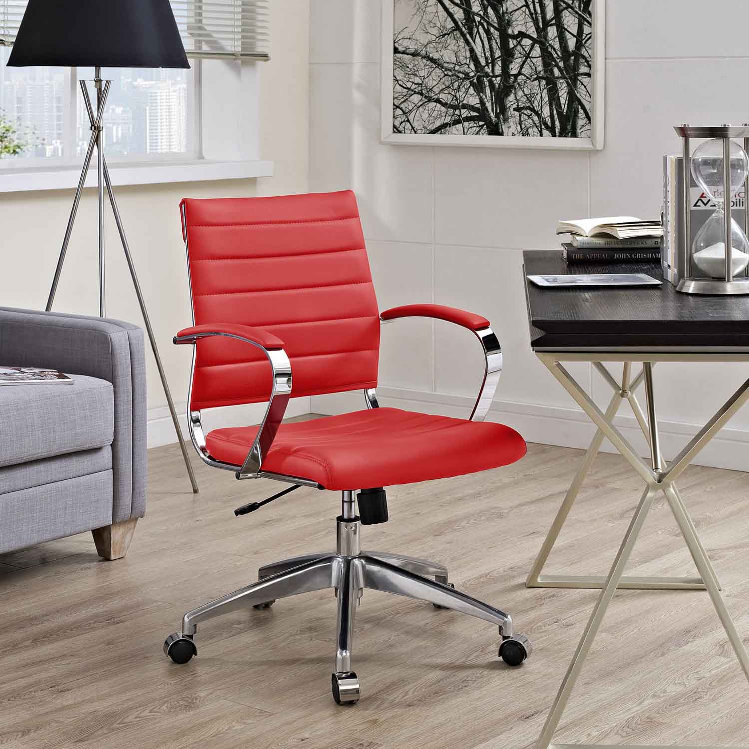 Modway Jive Mid Back Office Chair - Red
