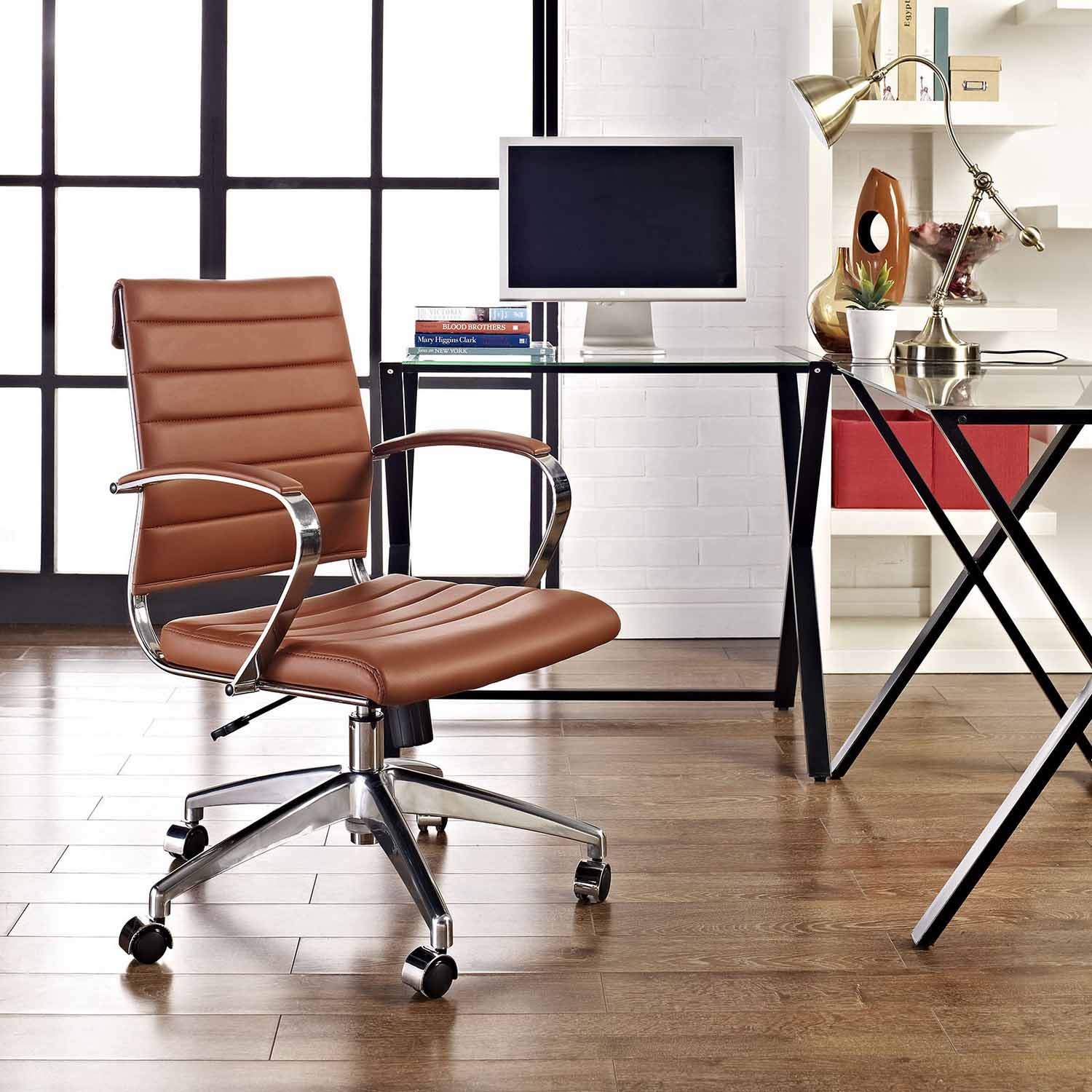 Modway Jive Mid Back Office Chair - Terracotta