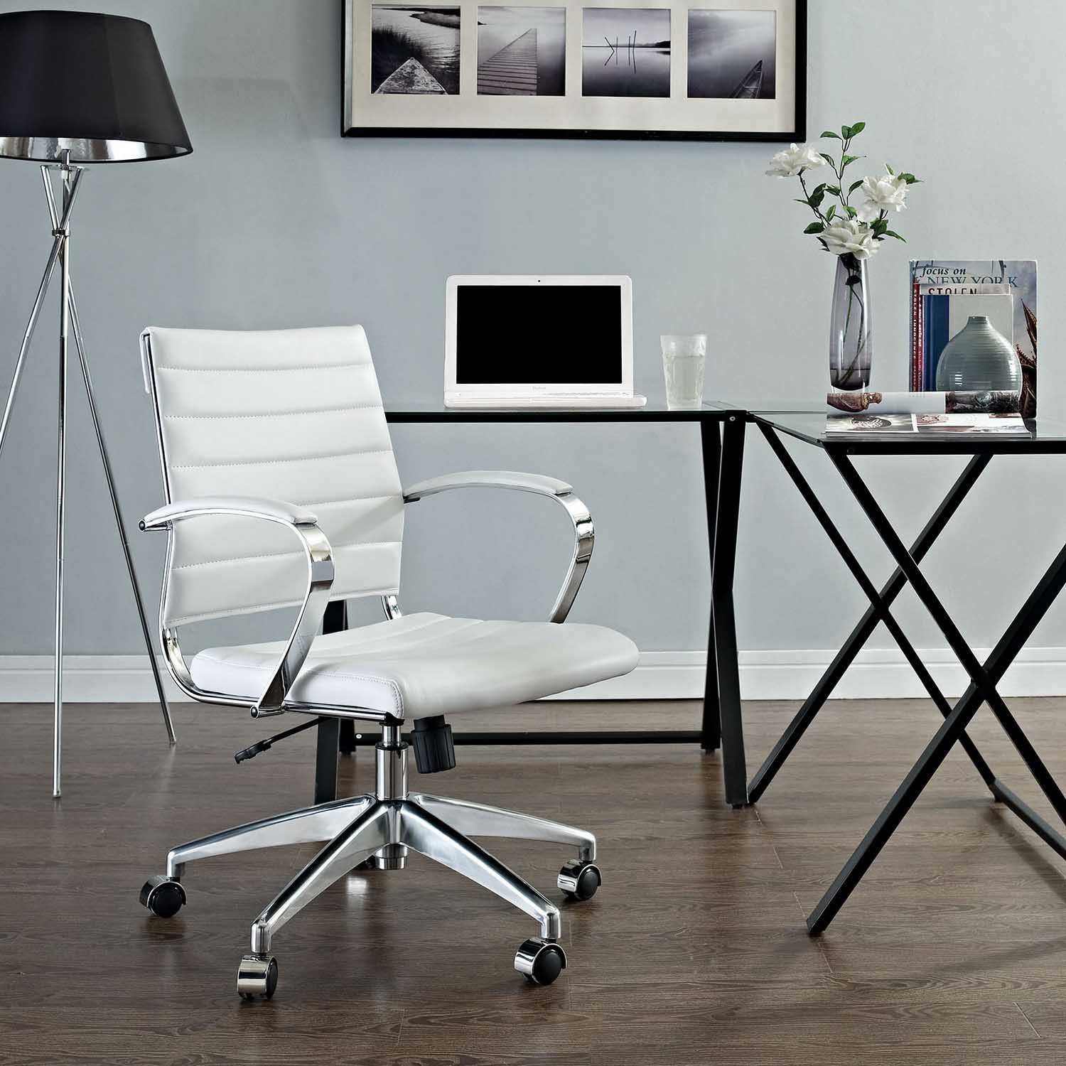 Modway Jive Mid Back Office Chair - White