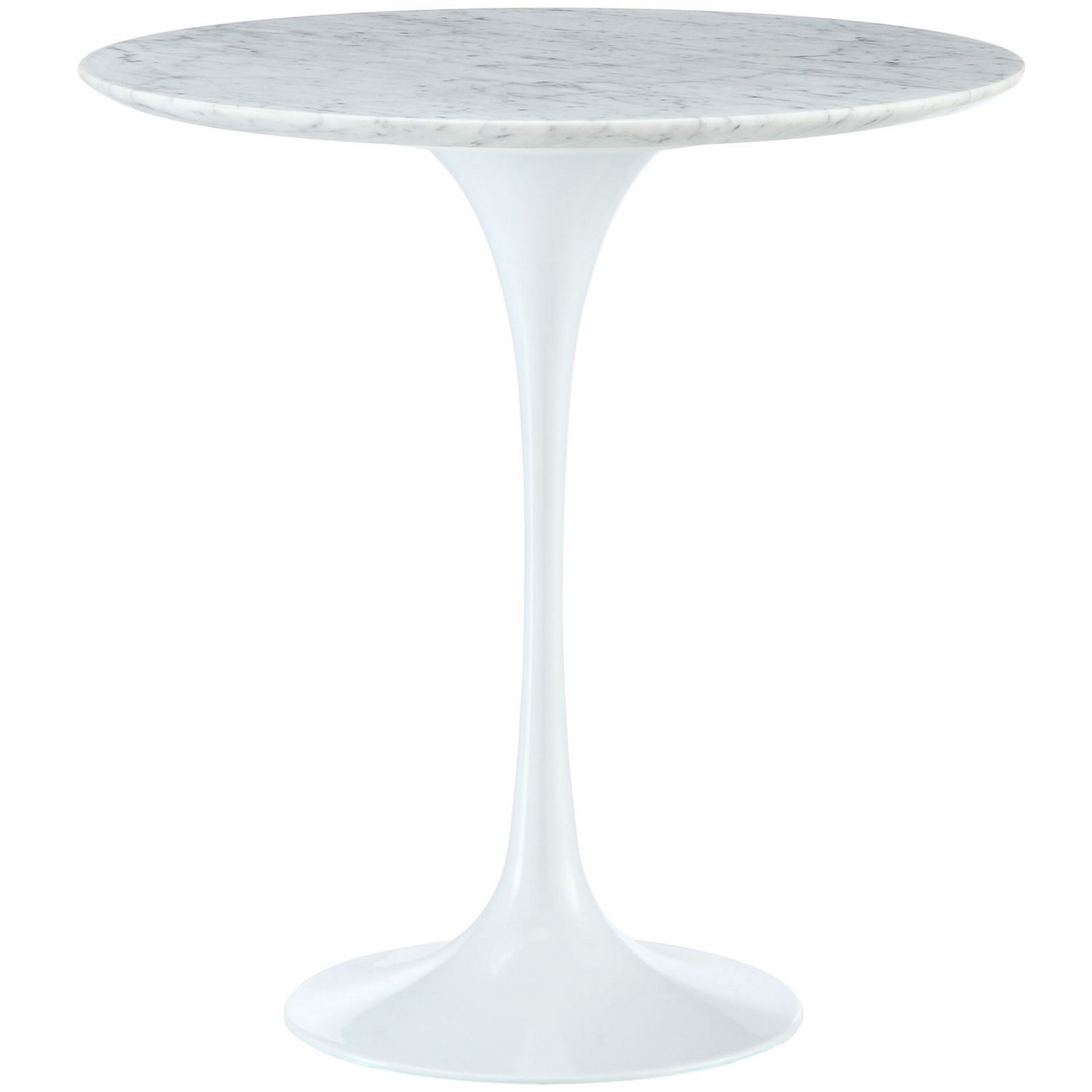 Modway Lippa 20 Marble Side Table - White