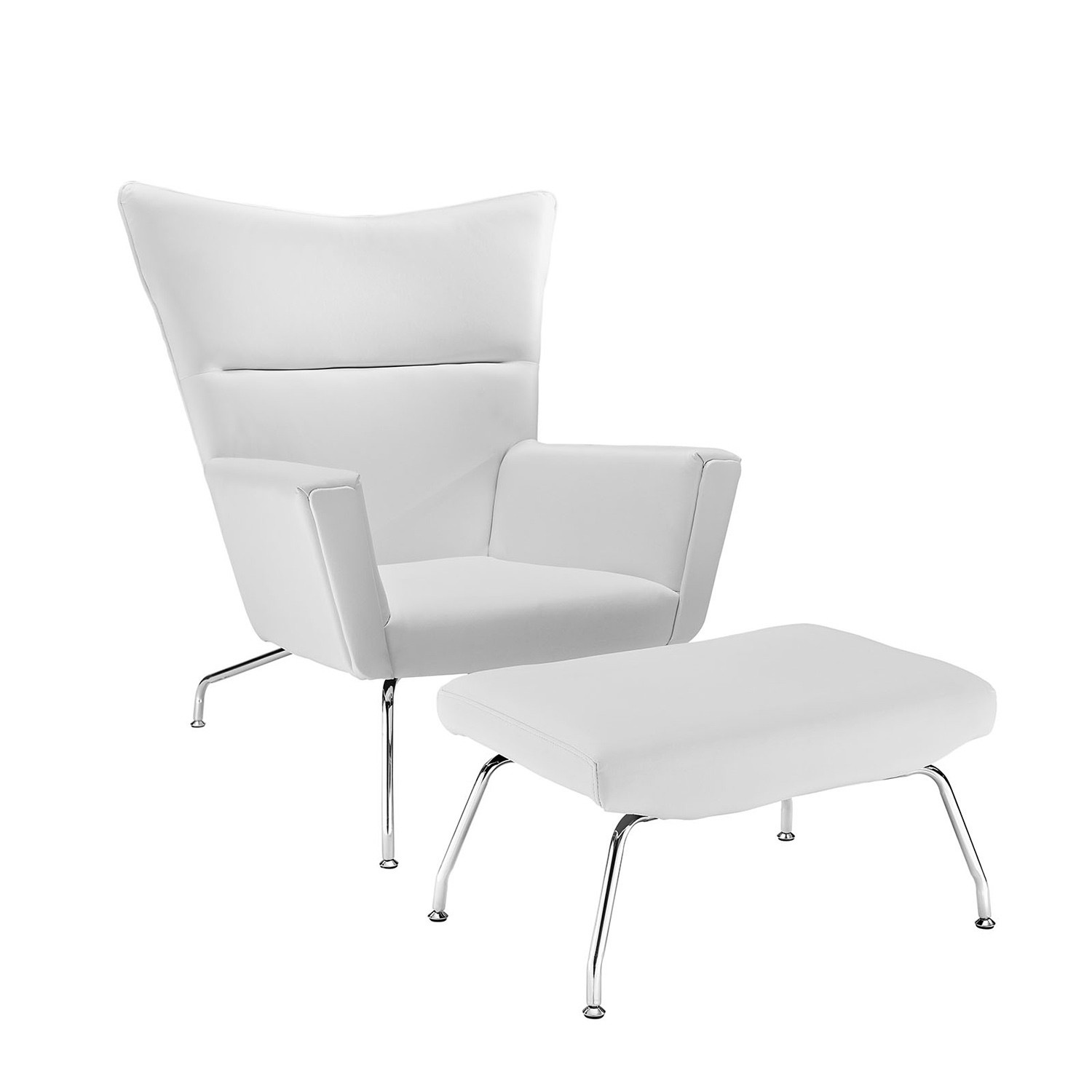 Modway Class Leather Lounge Chair - White