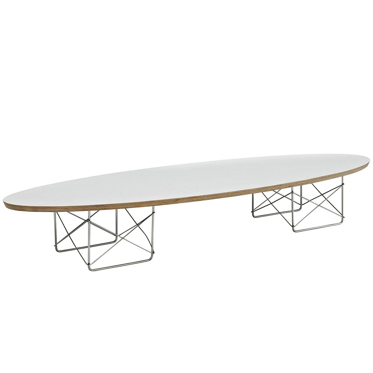 Modway Surfboard Coffee Table - White