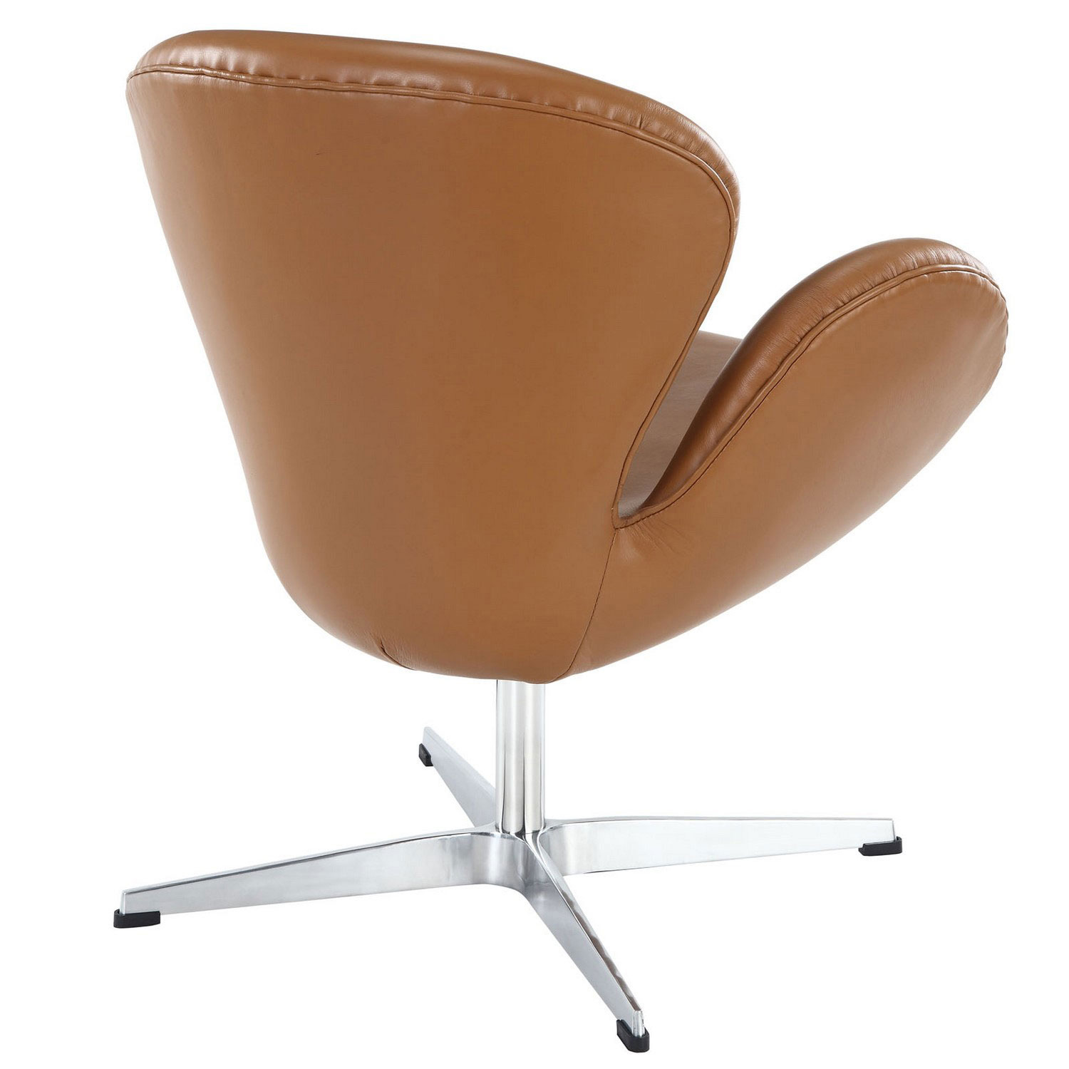 Modway Wing Leather Lounge Chair - Terracotta