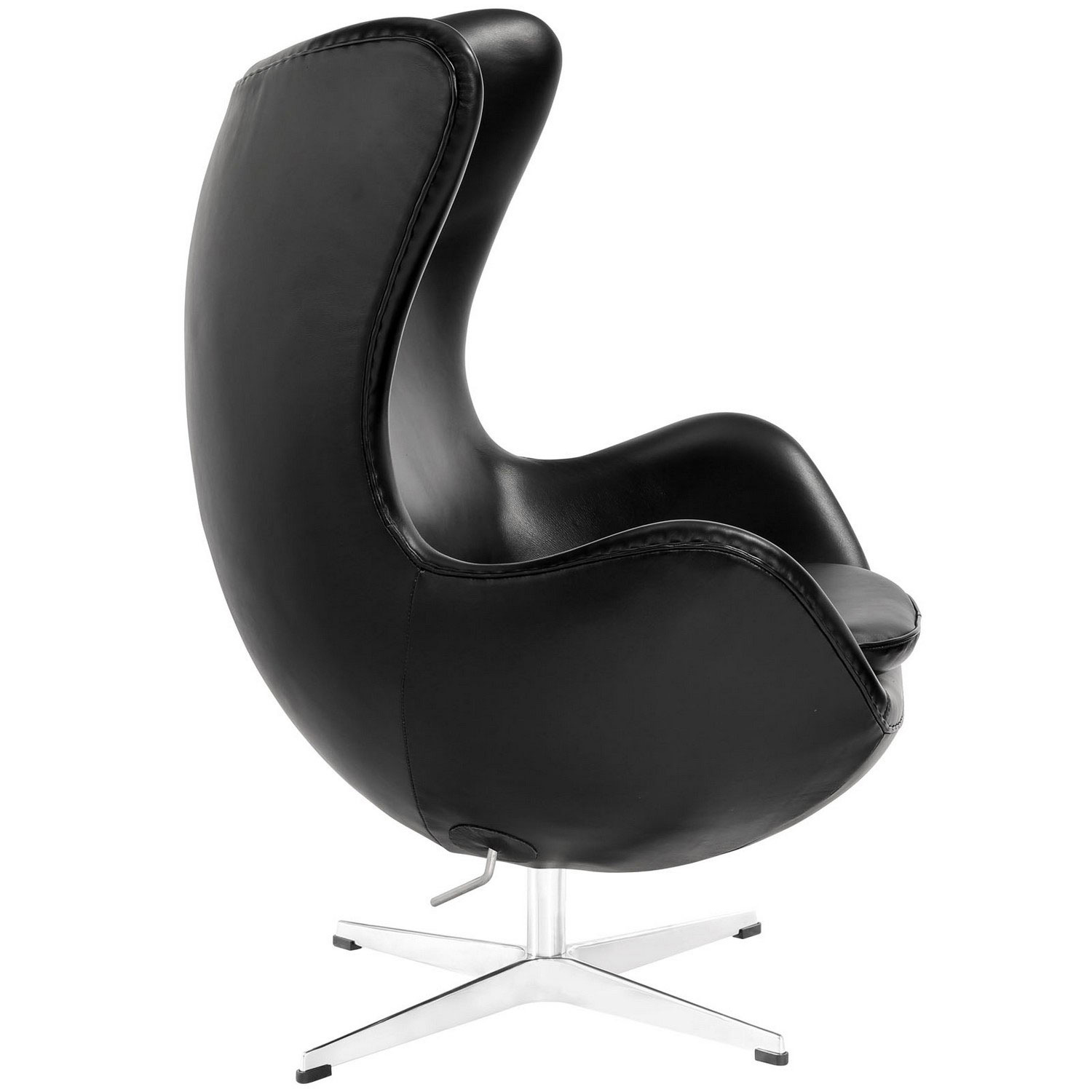 Modway Glove Leather Lounge Chair - Black