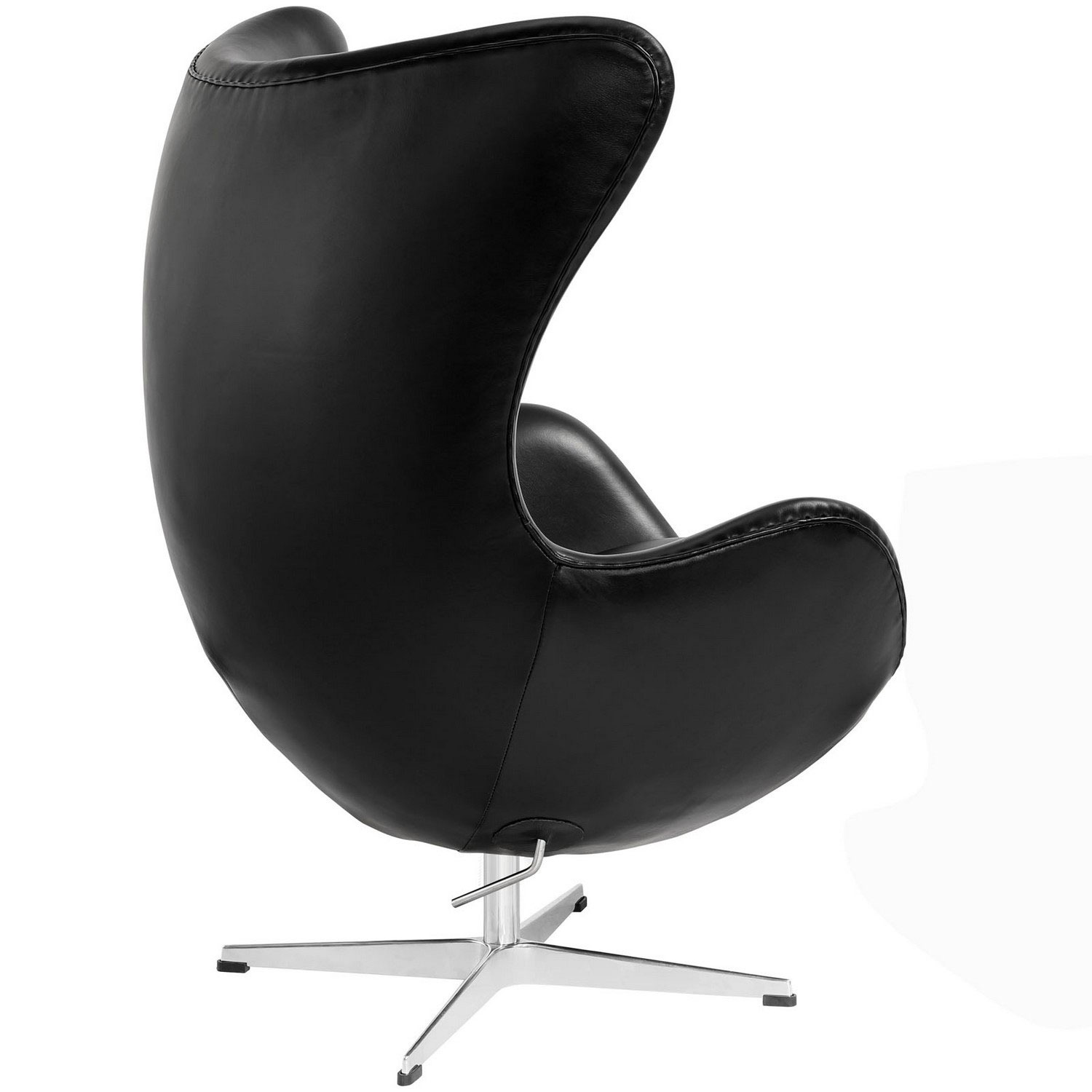 Modway Glove Leather Lounge Chair - Black