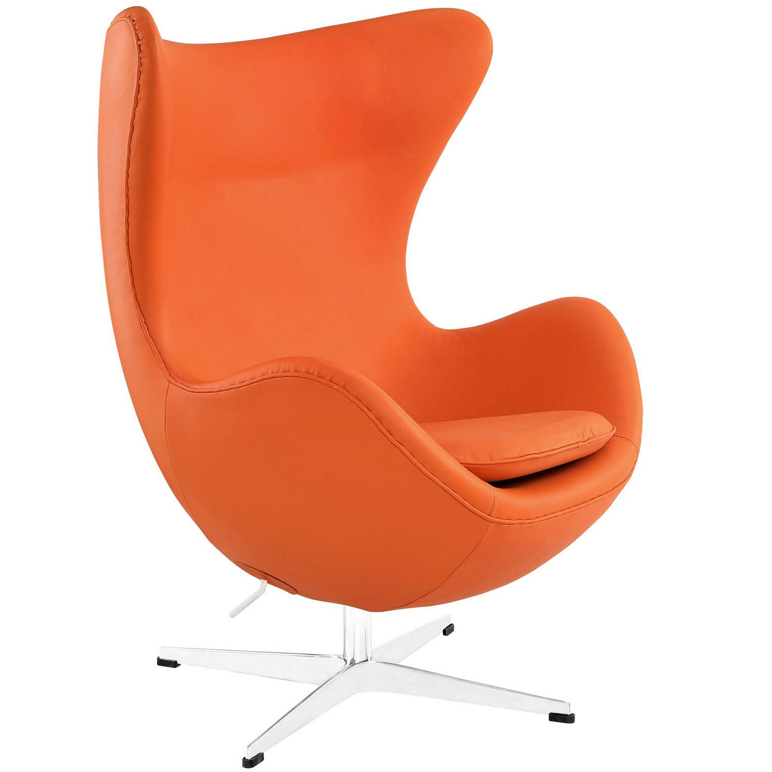 Modway Glove Leather Lounge Chair - Orange