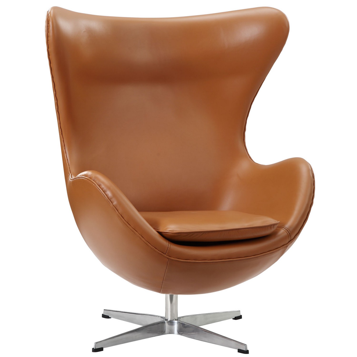 Modway Glove Leather Lounge Chair - Terracotta