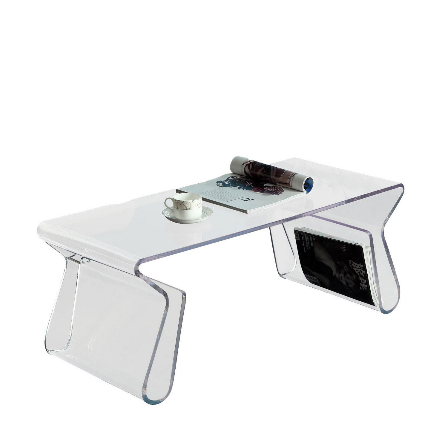 Modway Magazine Acrylic Coffee Table - Clear