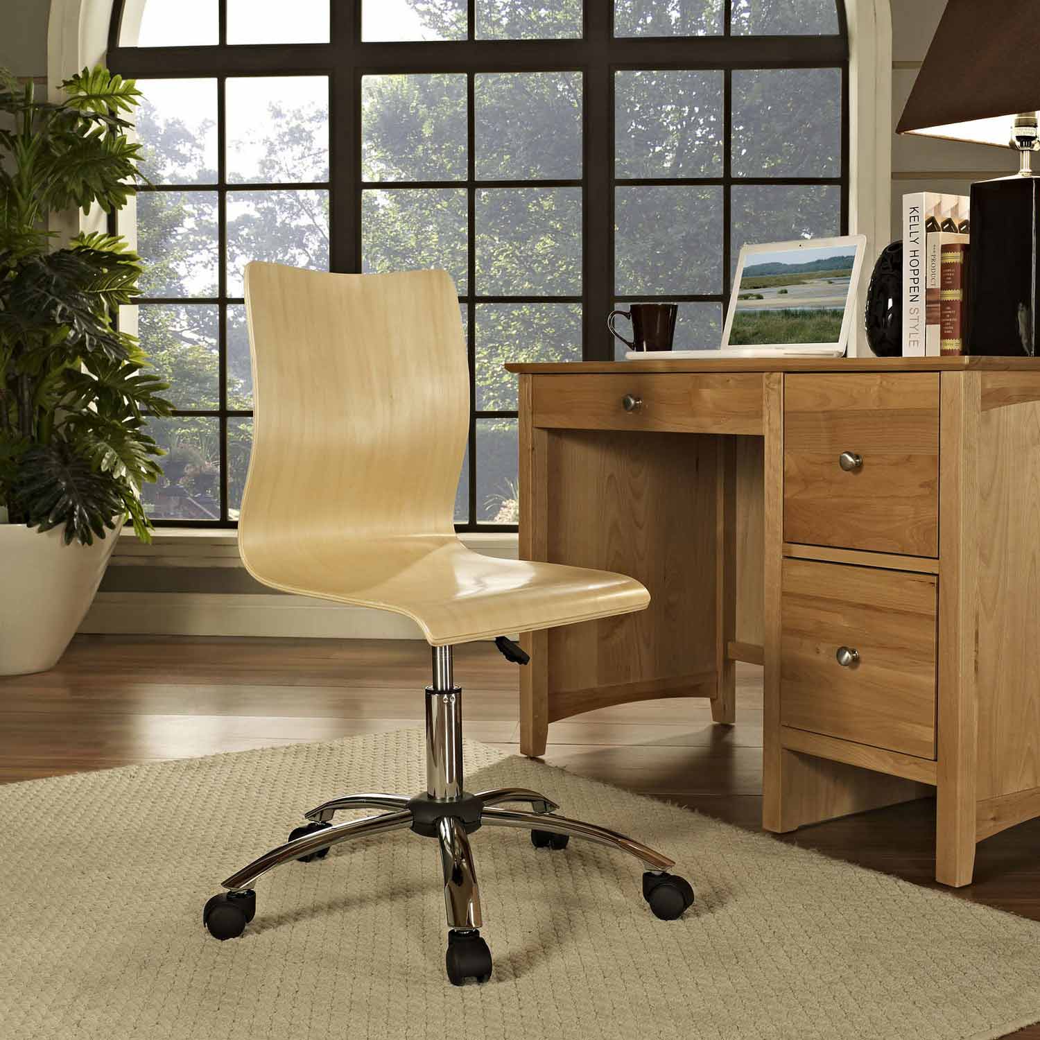 Modway Fashion Armless Office Chair - Natural