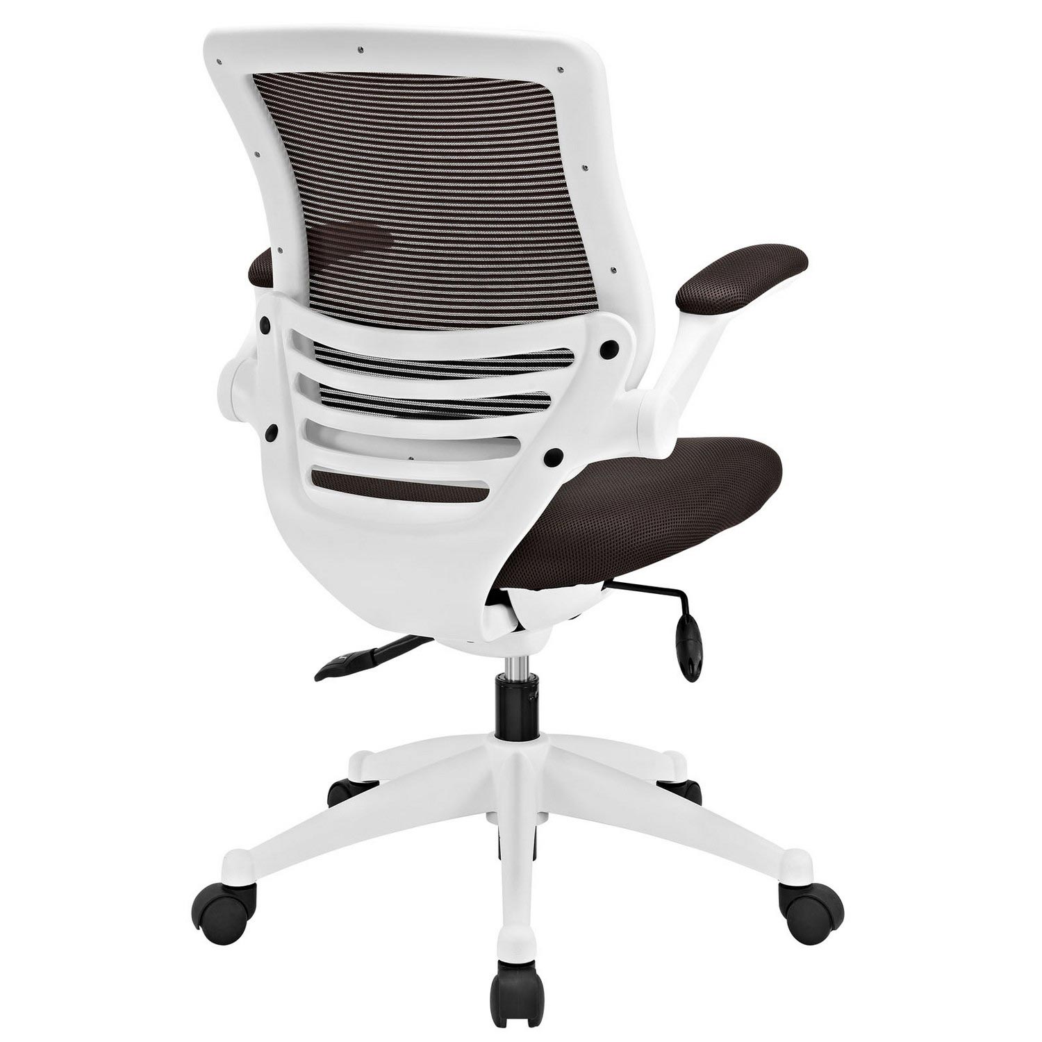 Modway Edge White Base Office Chair - Brown