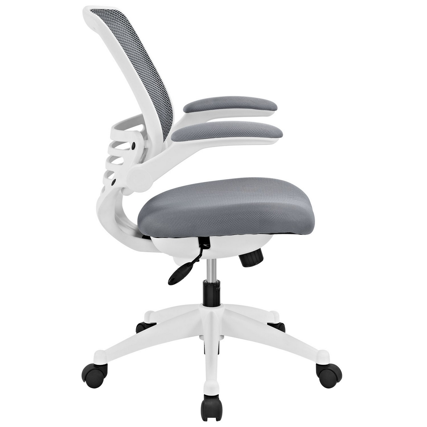 Modway Edge White Base Office Chair - Gray