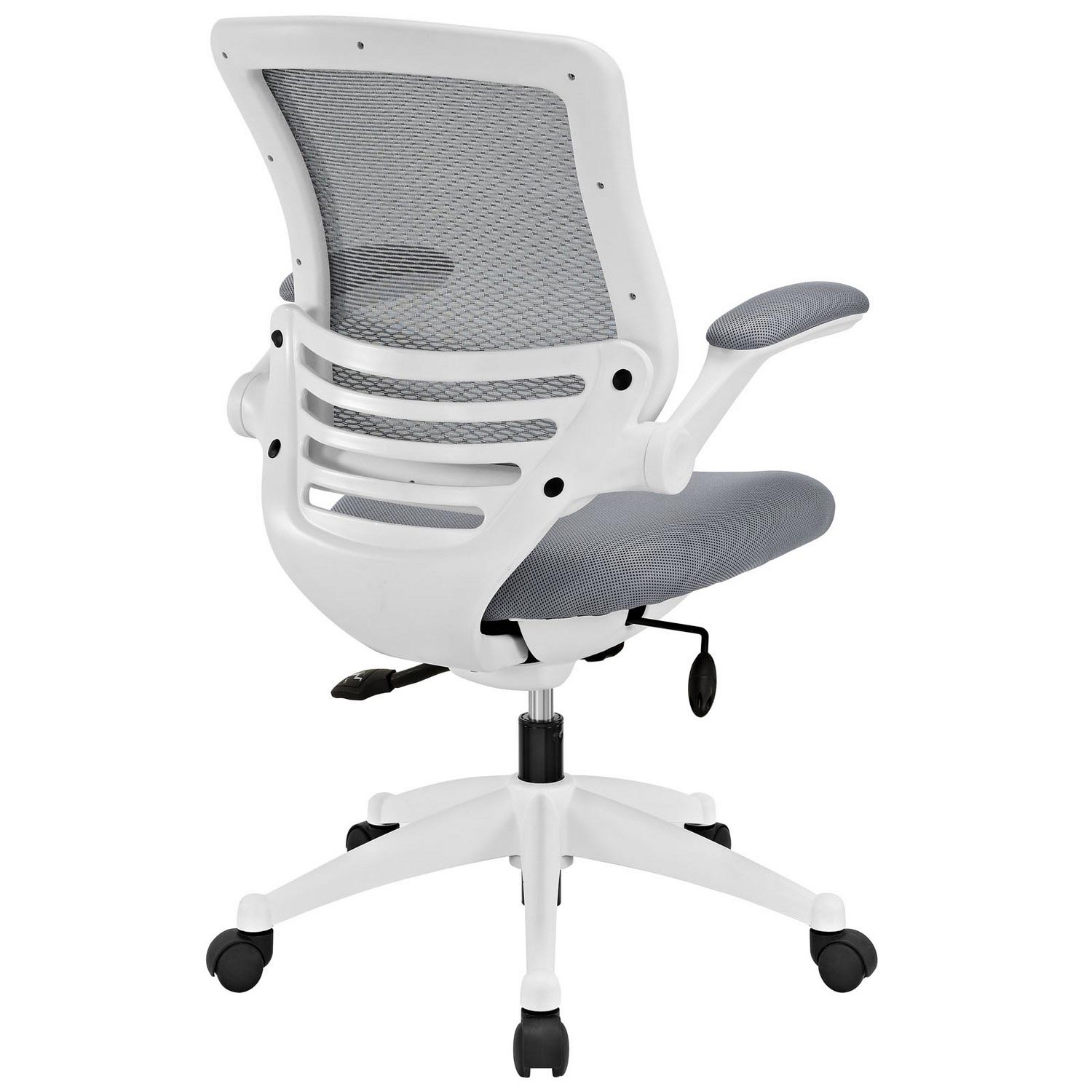 Modway Edge White Base Office Chair - Gray