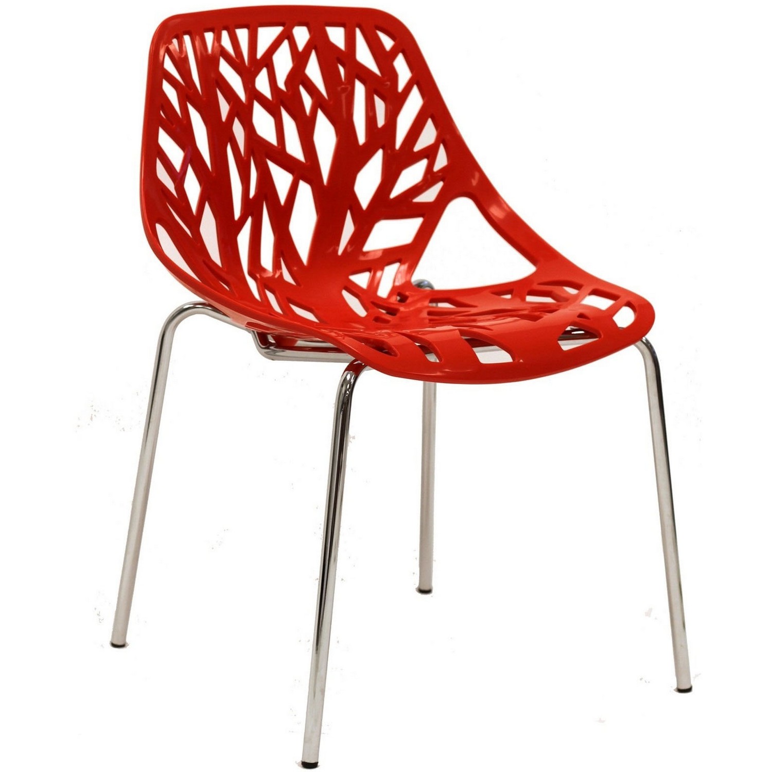 Modway Stencil Dining Side Chair - Red