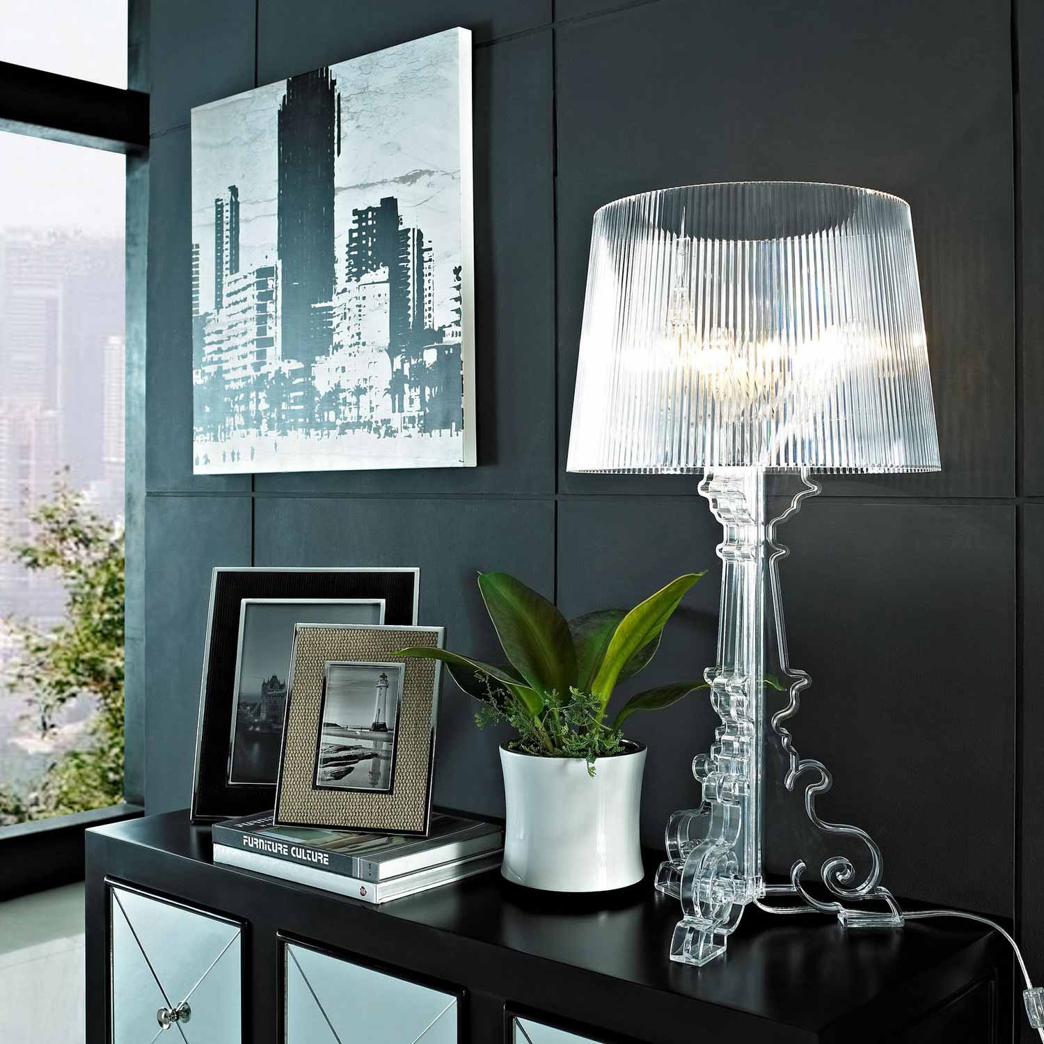 Modway French Grand Table Lamp - Clear