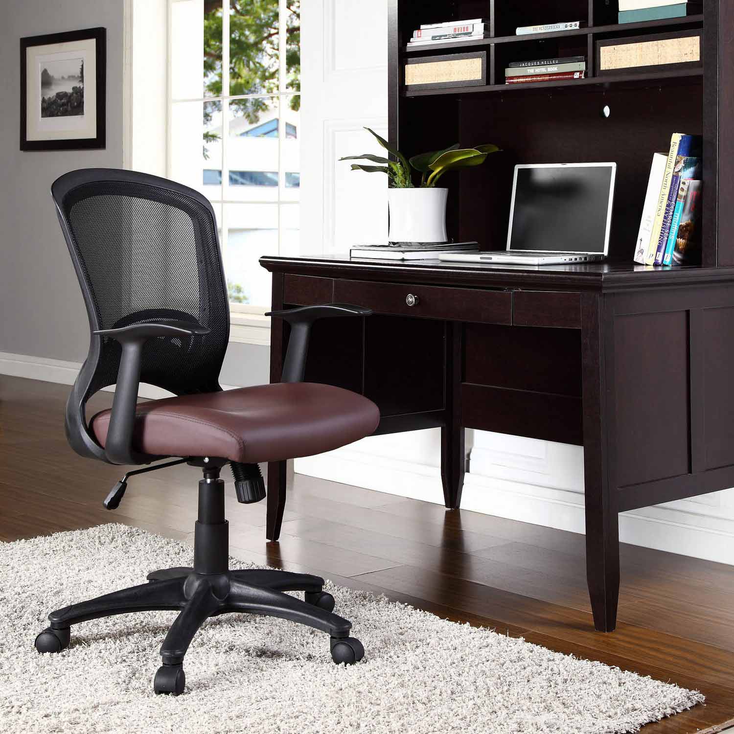 Modway Pulse Vinyl Office Chair - Brown