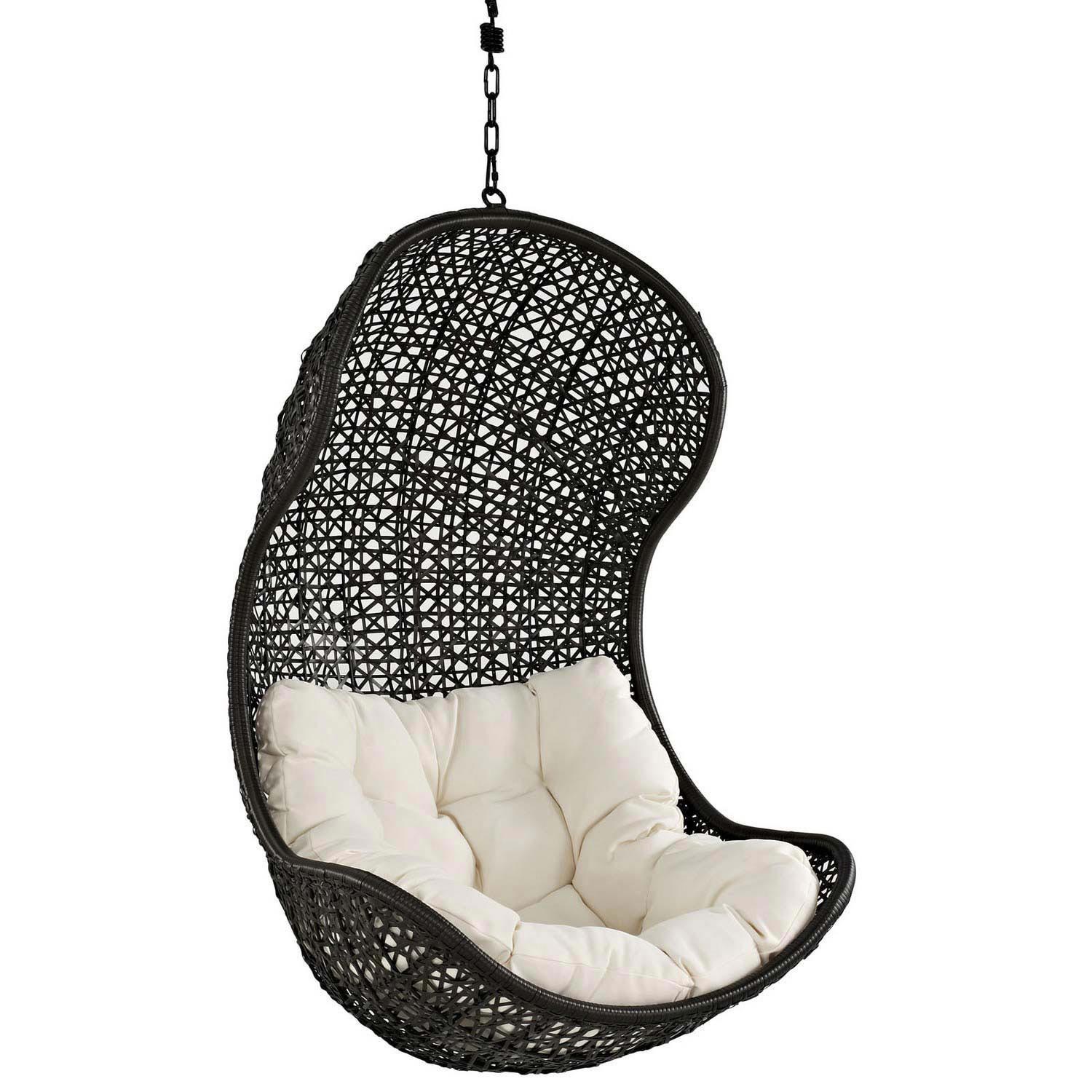 Modway Parlay Swing Outdoor Patio Lounge Chair - Espresso/White