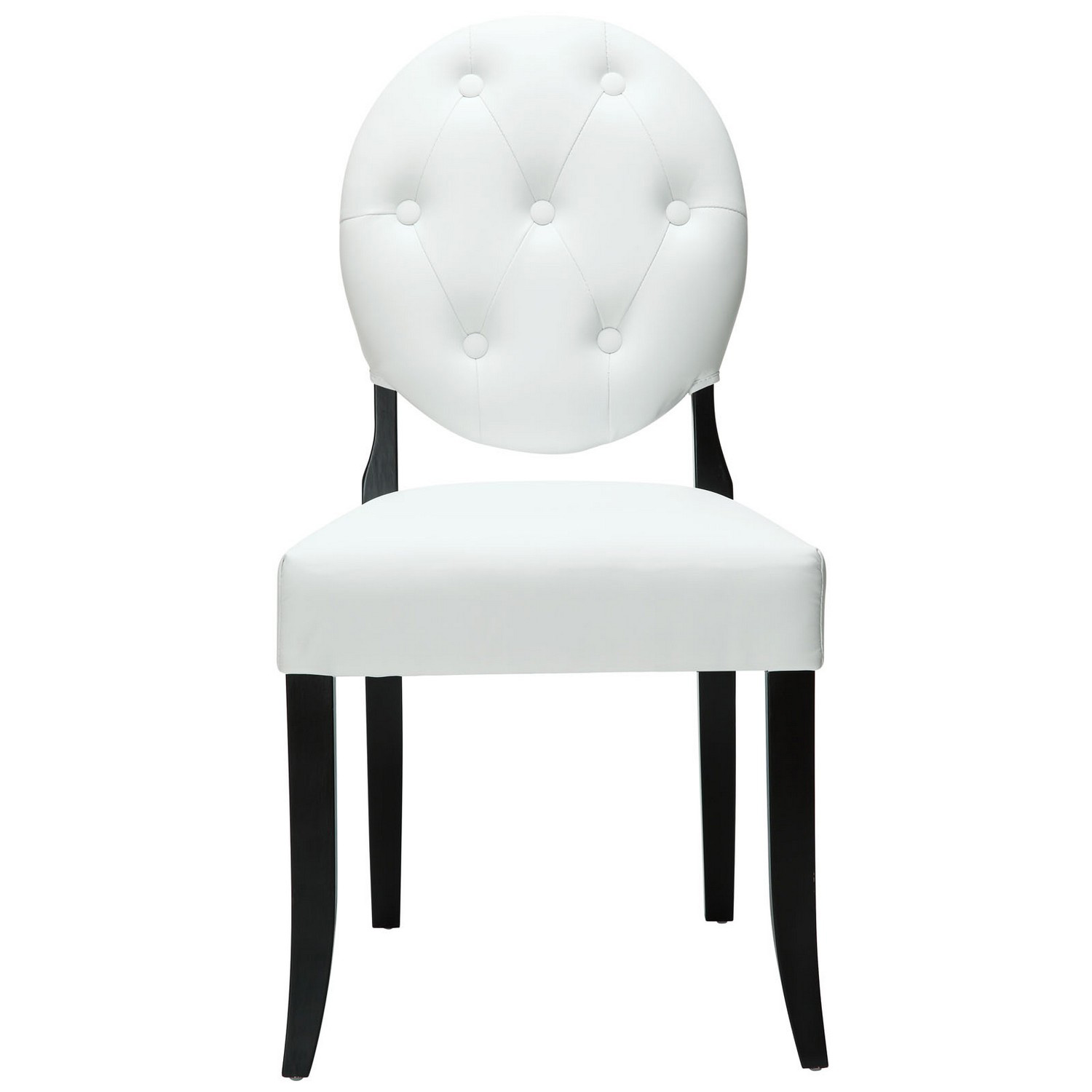 Modway Button Dining Side Chair - White