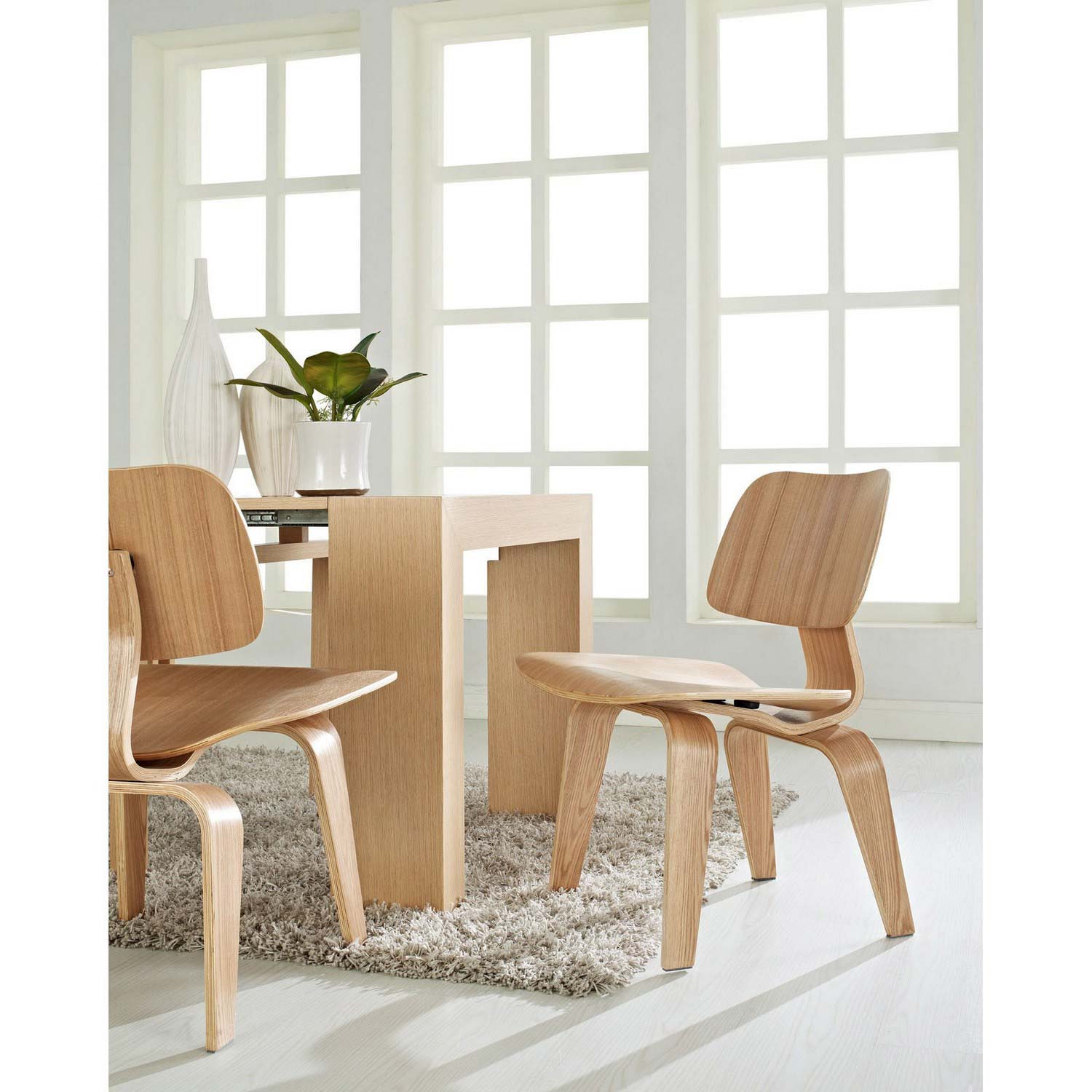 Modway Fathom Dining Chairs Set of 2 - Natural