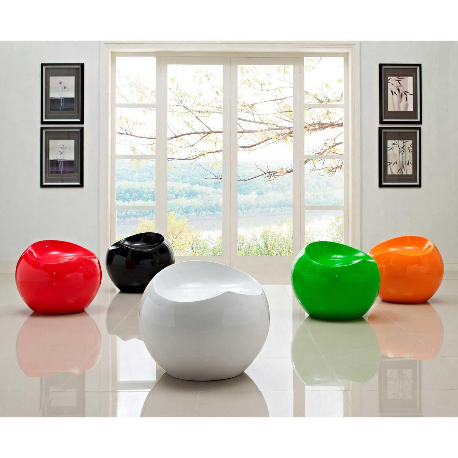 Modway Drop Multicolored Stools Set of 5 - Multicolored