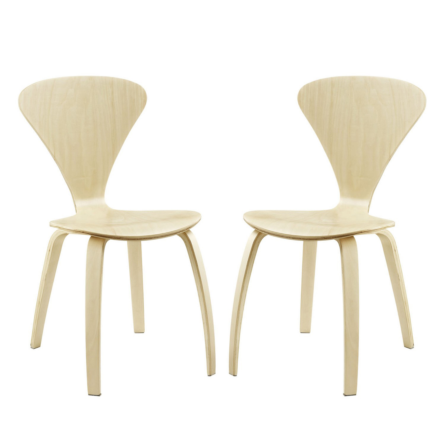 Modway Vortex Dining Chairs Set of 2 - Natural