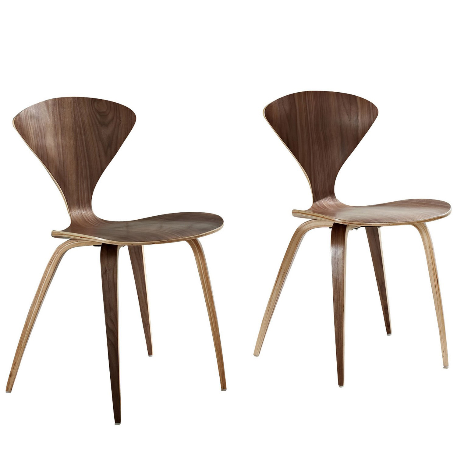 Modway Vortex Dining Chairs Set of 2 - Dark Walnut
