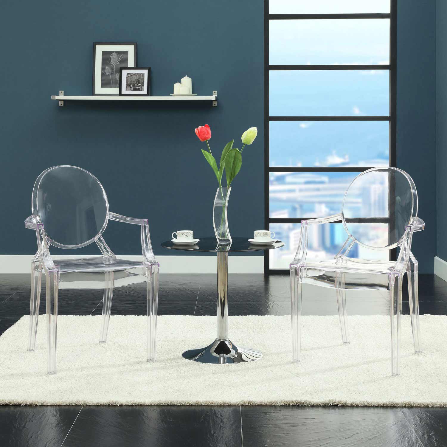 Modway Casper Dining Armchairs Set of 2 - Clear