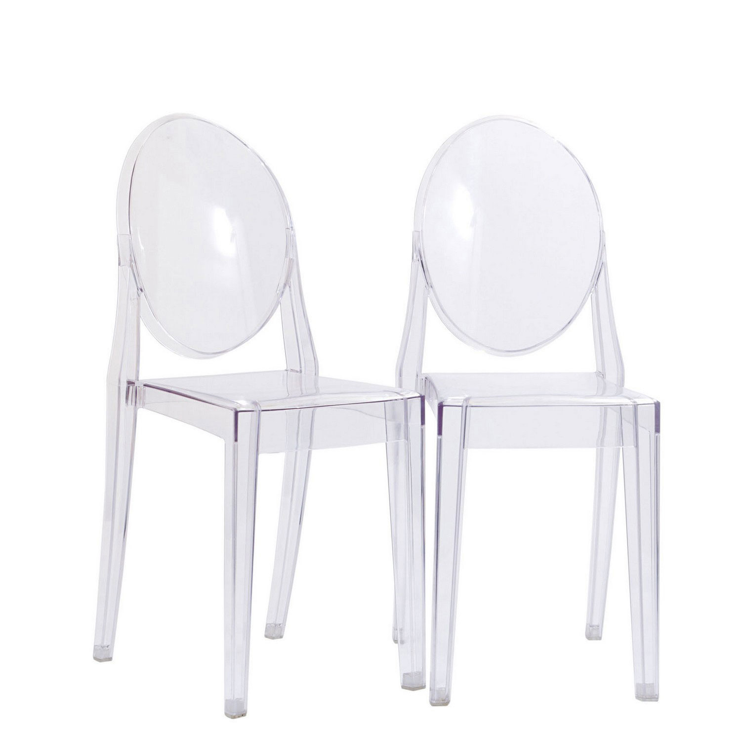 Modway Casper Dining Chairs Set of 2 - Clear