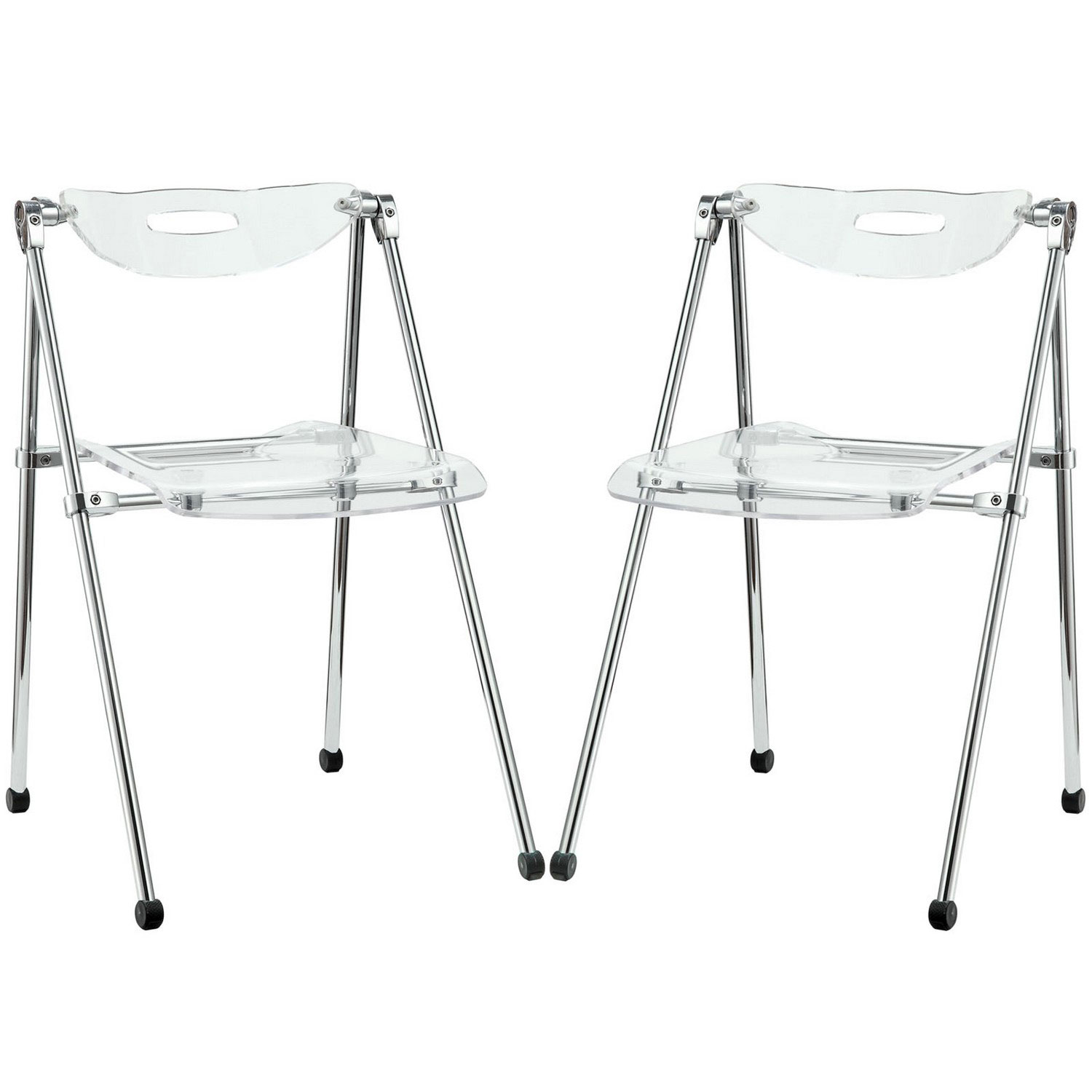 Modway Telescope Set of 2 Dining Chairs - Clear