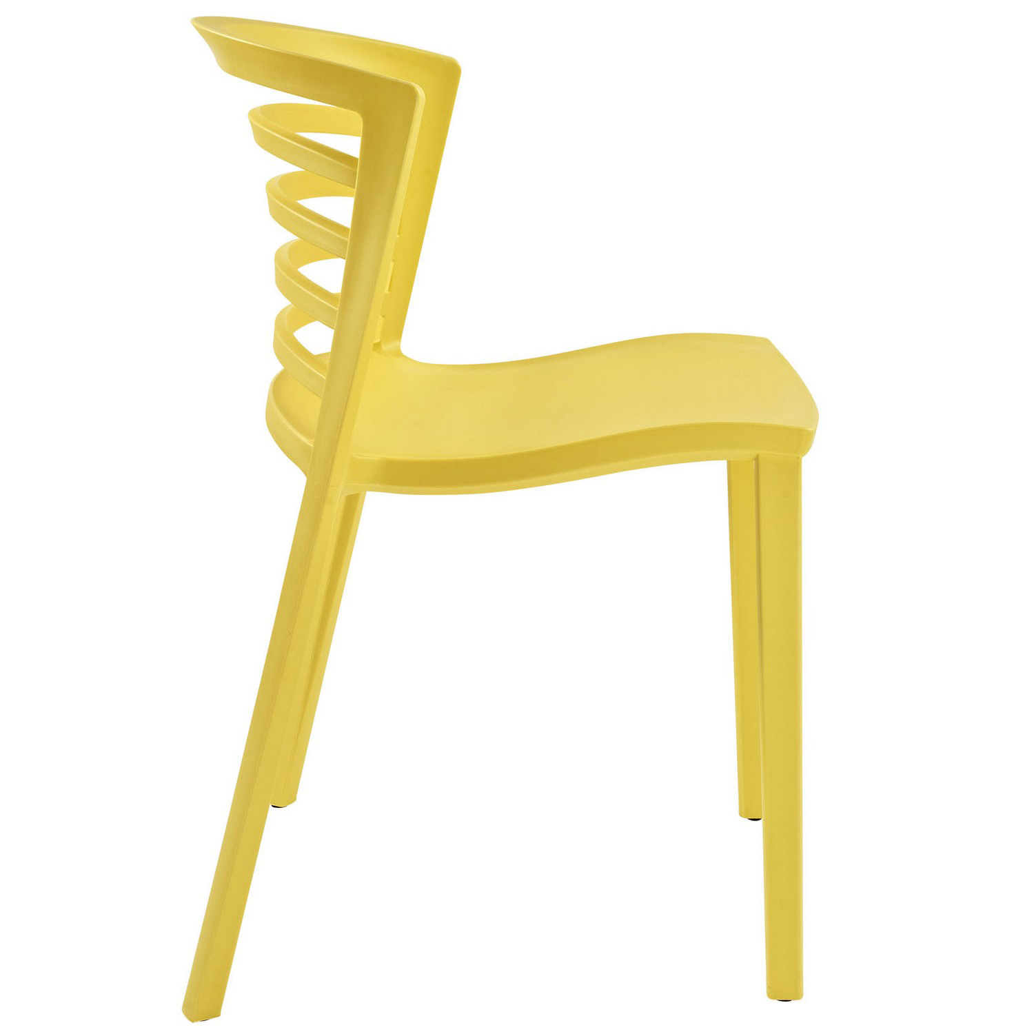 Modway Curvy Dining Chairs Set of 2 - Yellow
