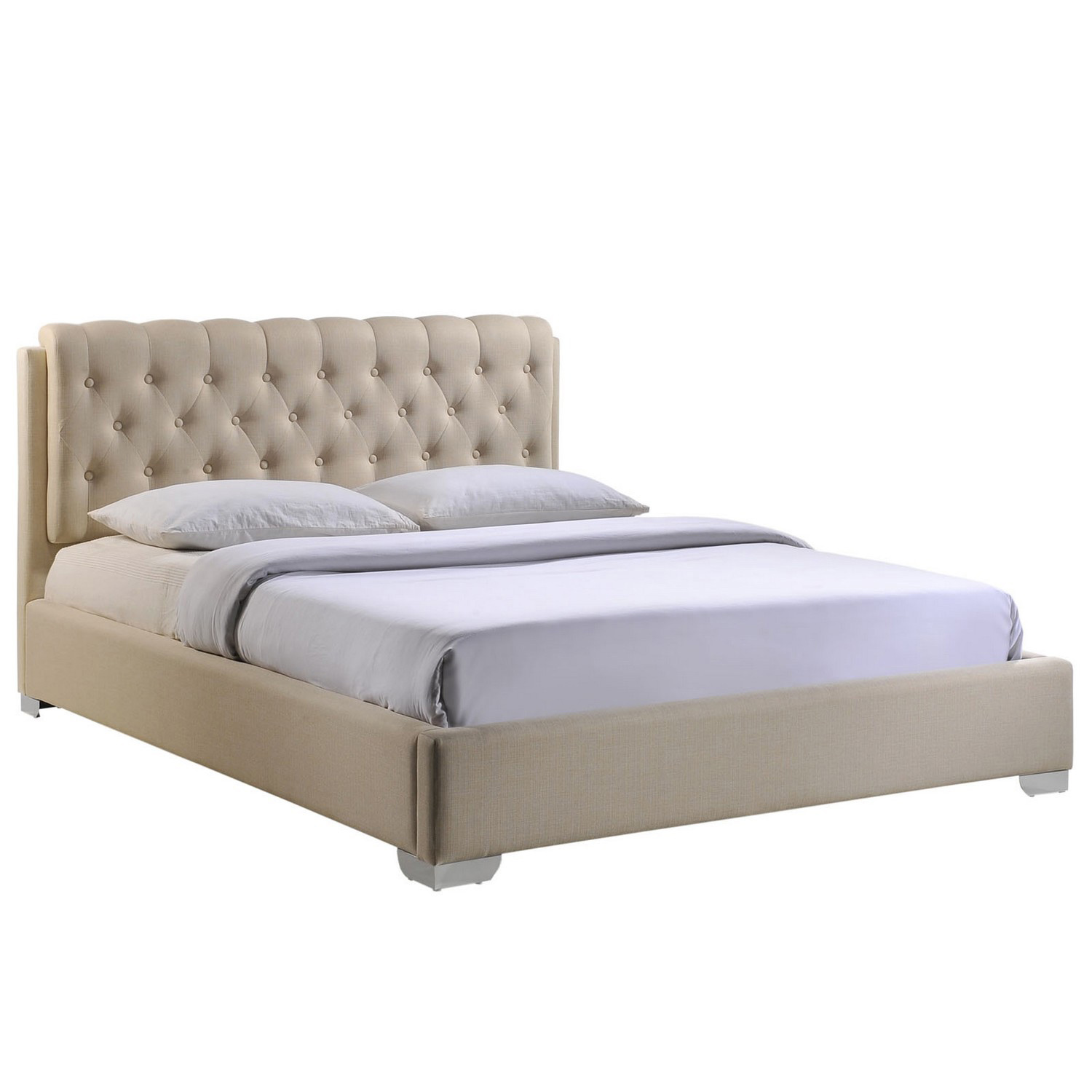 Modway Amelia Queen Fabric Bed - Beige