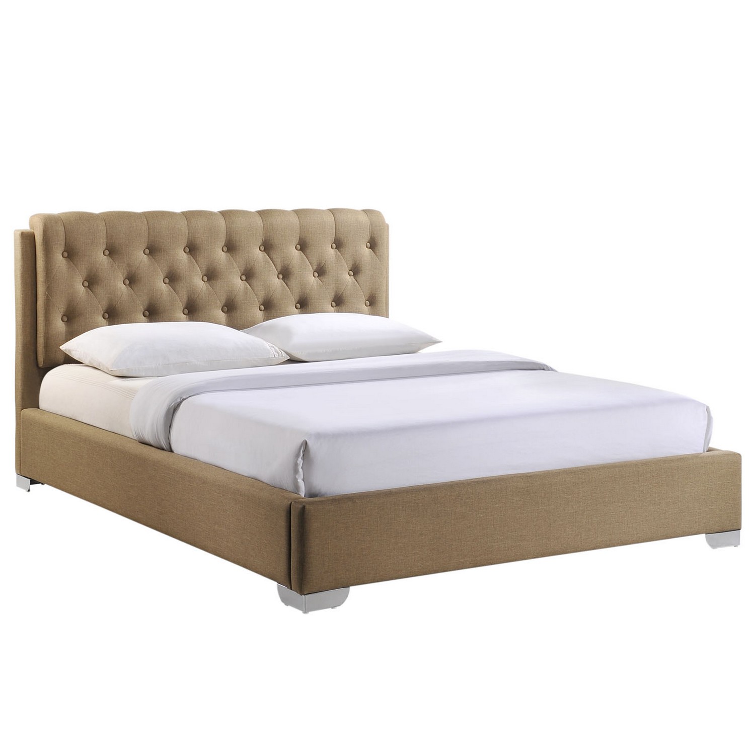 Modway Amelia Queen Fabric Bed - Latte