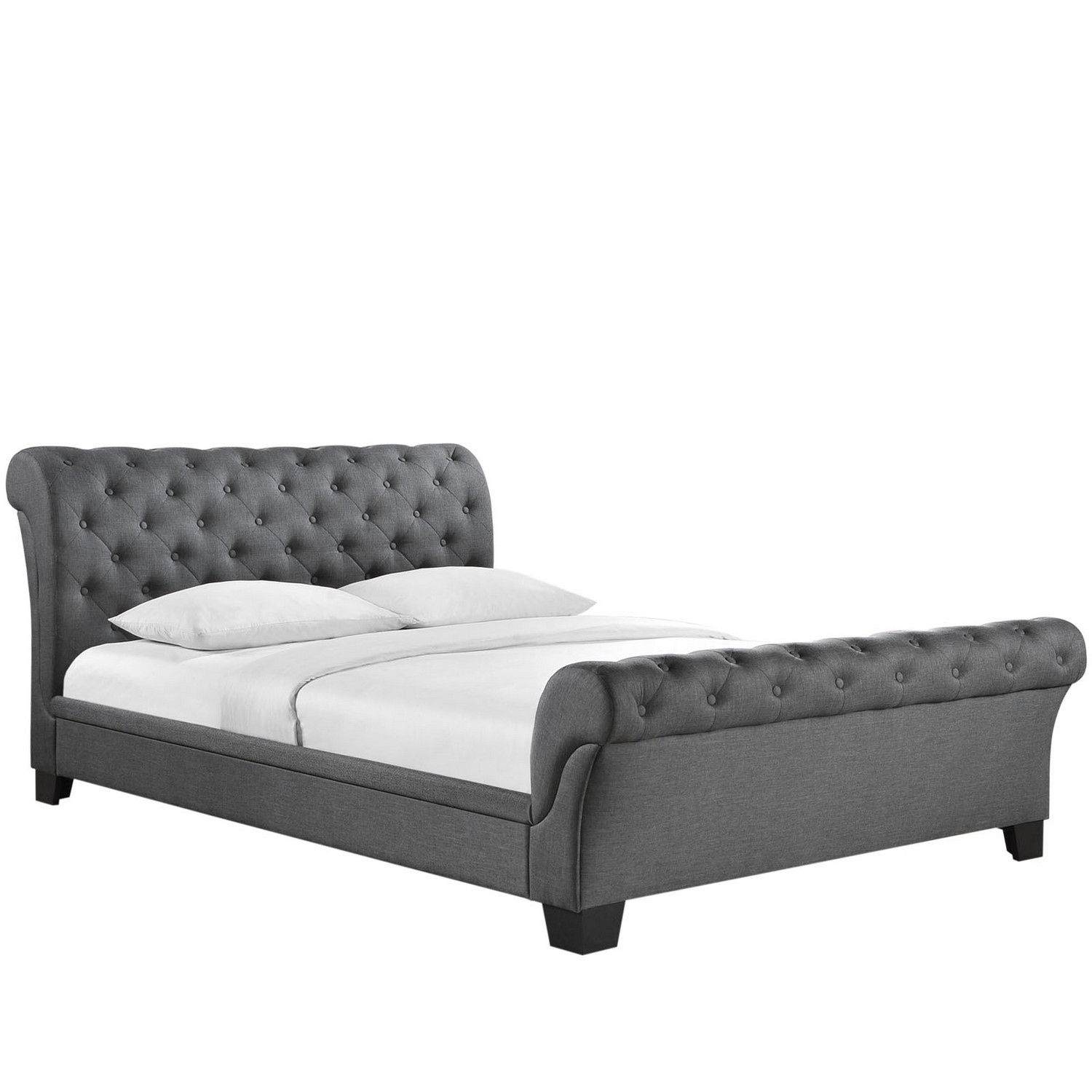 Modway Kate Queen Fabric Bed - Gray