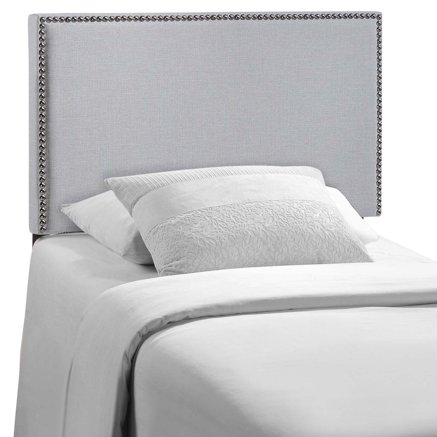 Modway Region Nailhead Upholstered Headboard - Sky Gray